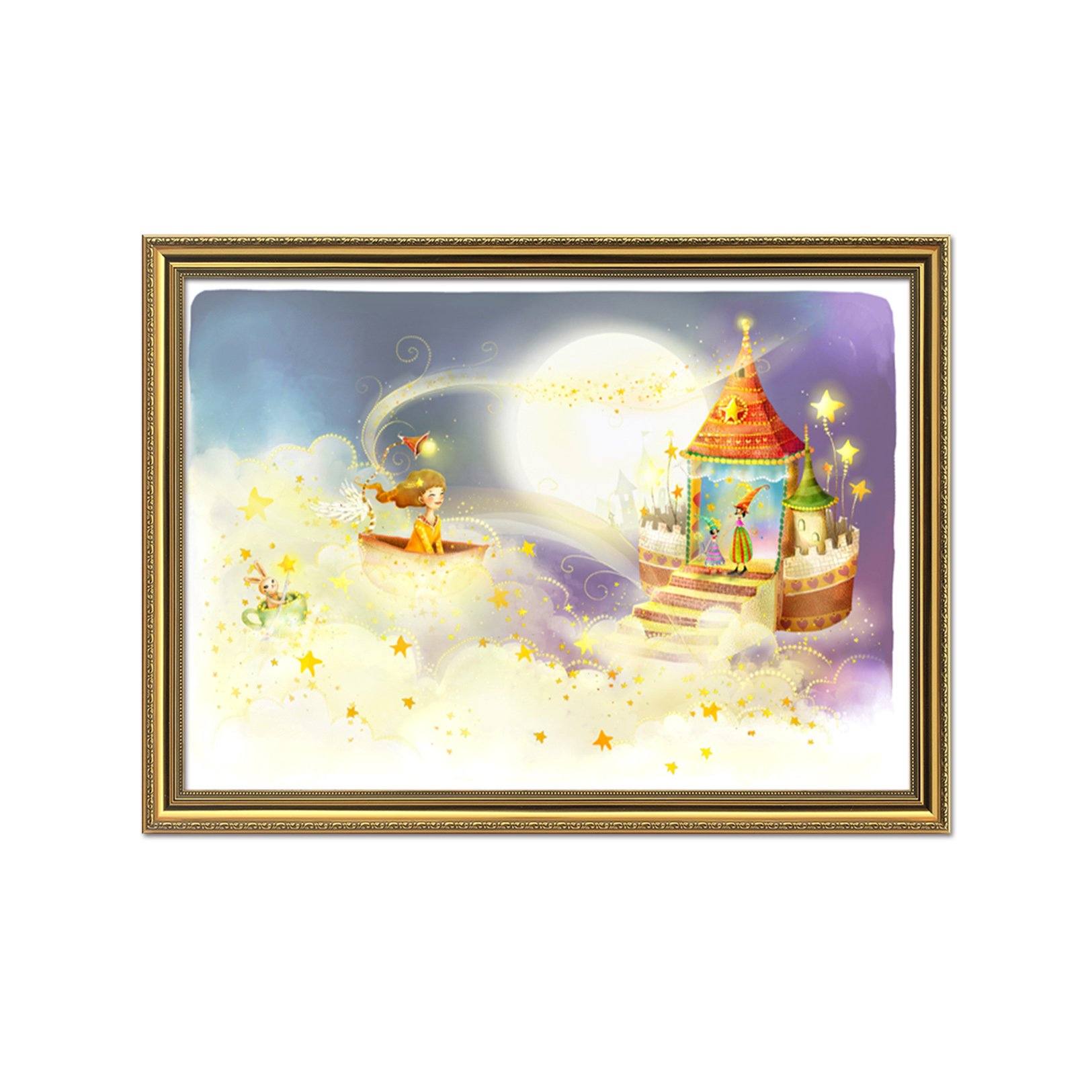 3D Magic Castle 009 Fake Framed Print Painting Wallpaper AJ Creativity Home