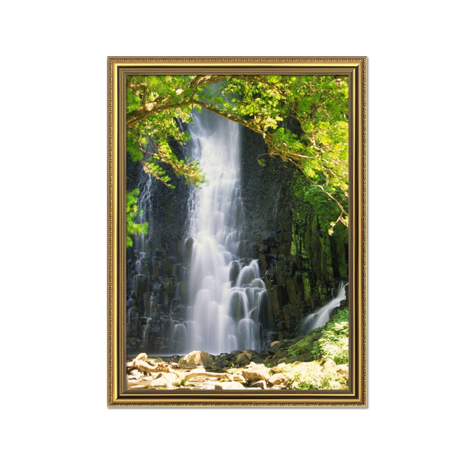 3D Precipitous Rock 063 Fake Framed Print Painting Wallpaper AJ Creativity Home