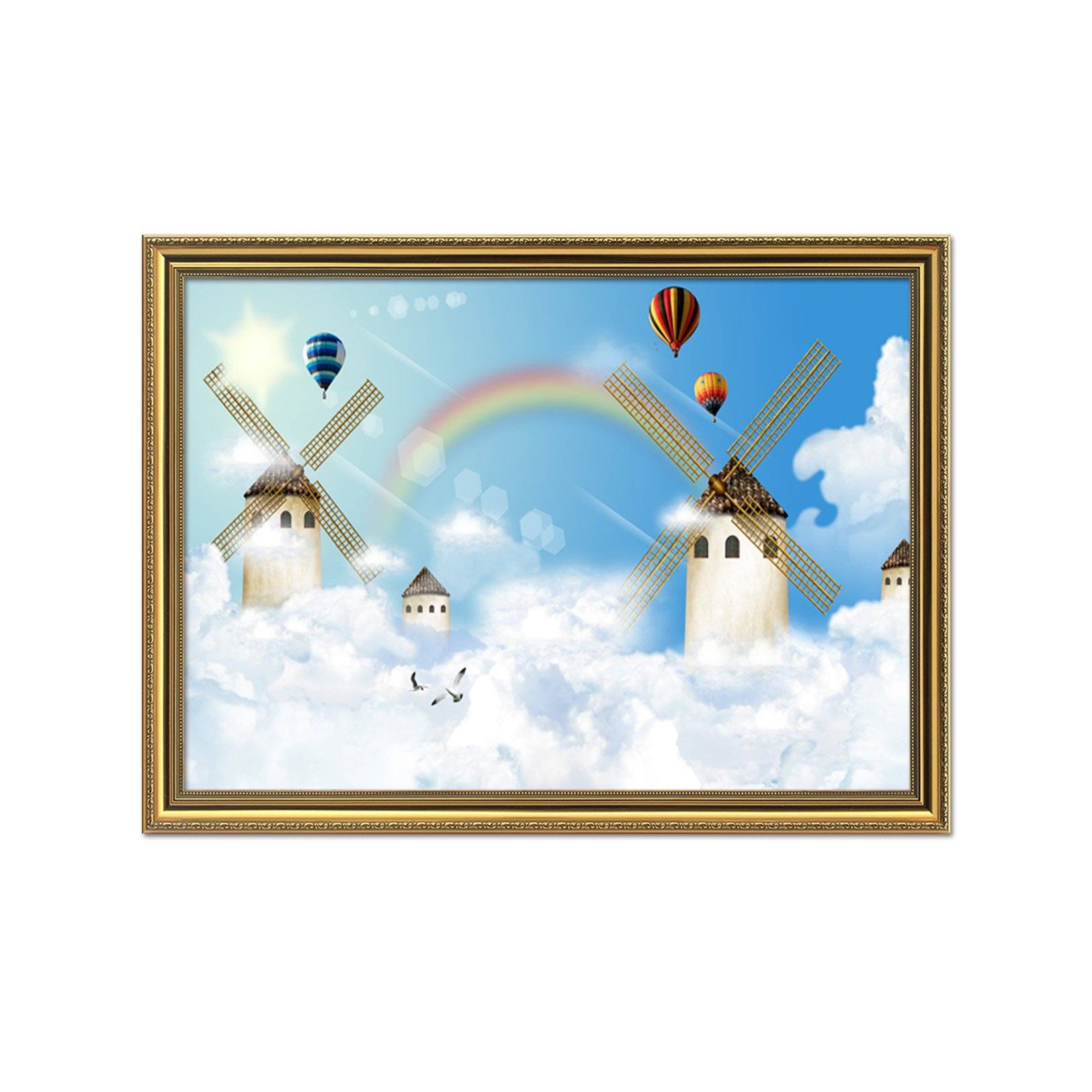 3D Beautiful Rainbow 188 Fake Framed Print Painting Wallpaper AJ Creativity Home