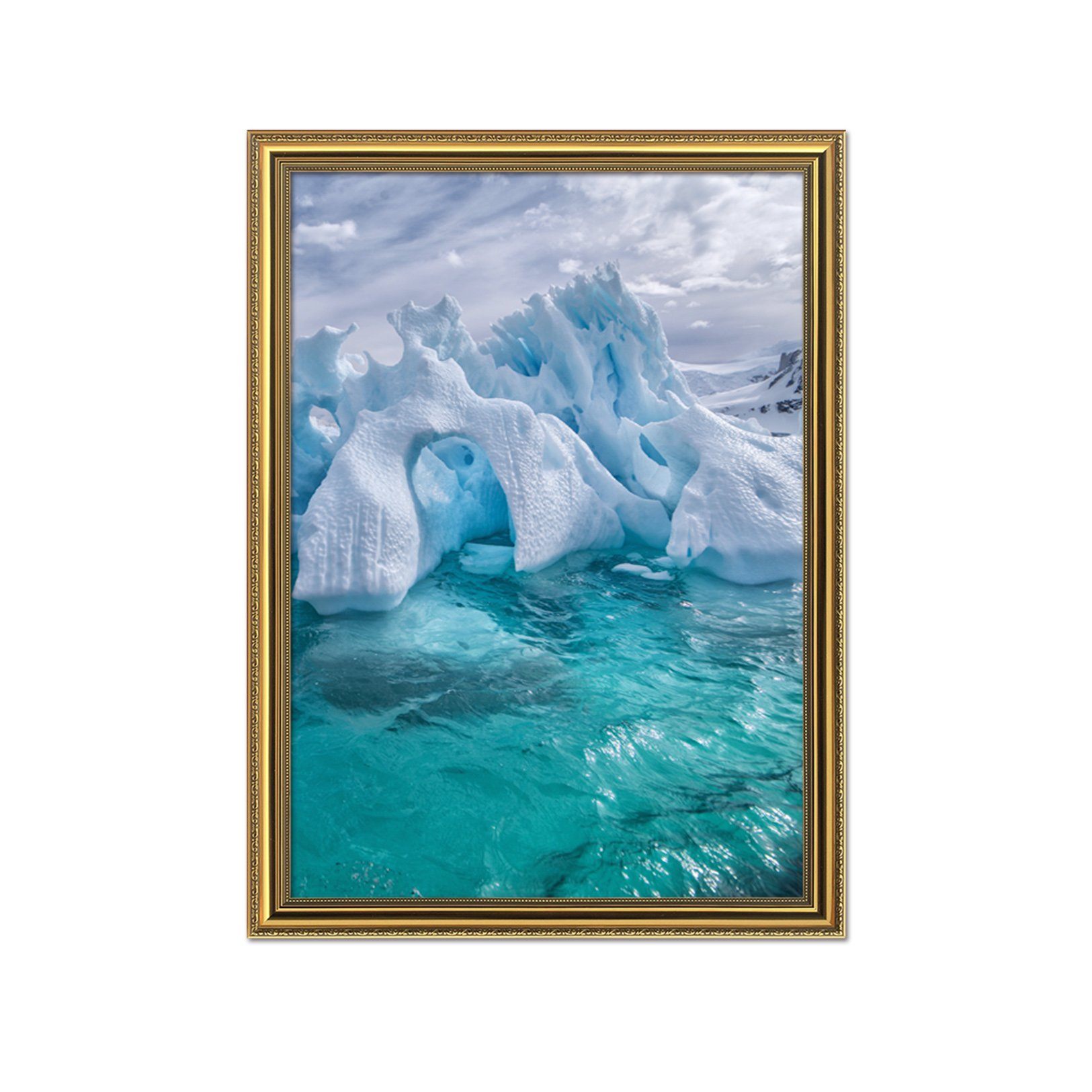 3D Melting Ice 036 Fake Framed Print Painting Wallpaper AJ Creativity Home