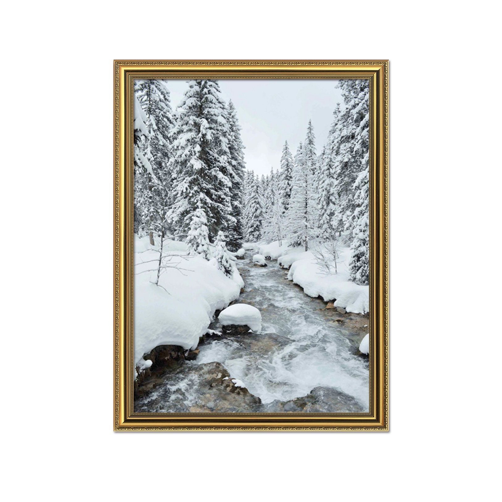 3D Snowy Days 094 Fake Framed Print Painting Wallpaper AJ Creativity Home