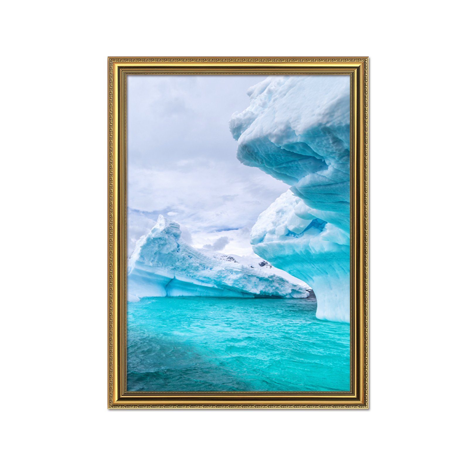 3D Ice Sea 034 Fake Framed Print Painting Wallpaper AJ Creativity Home