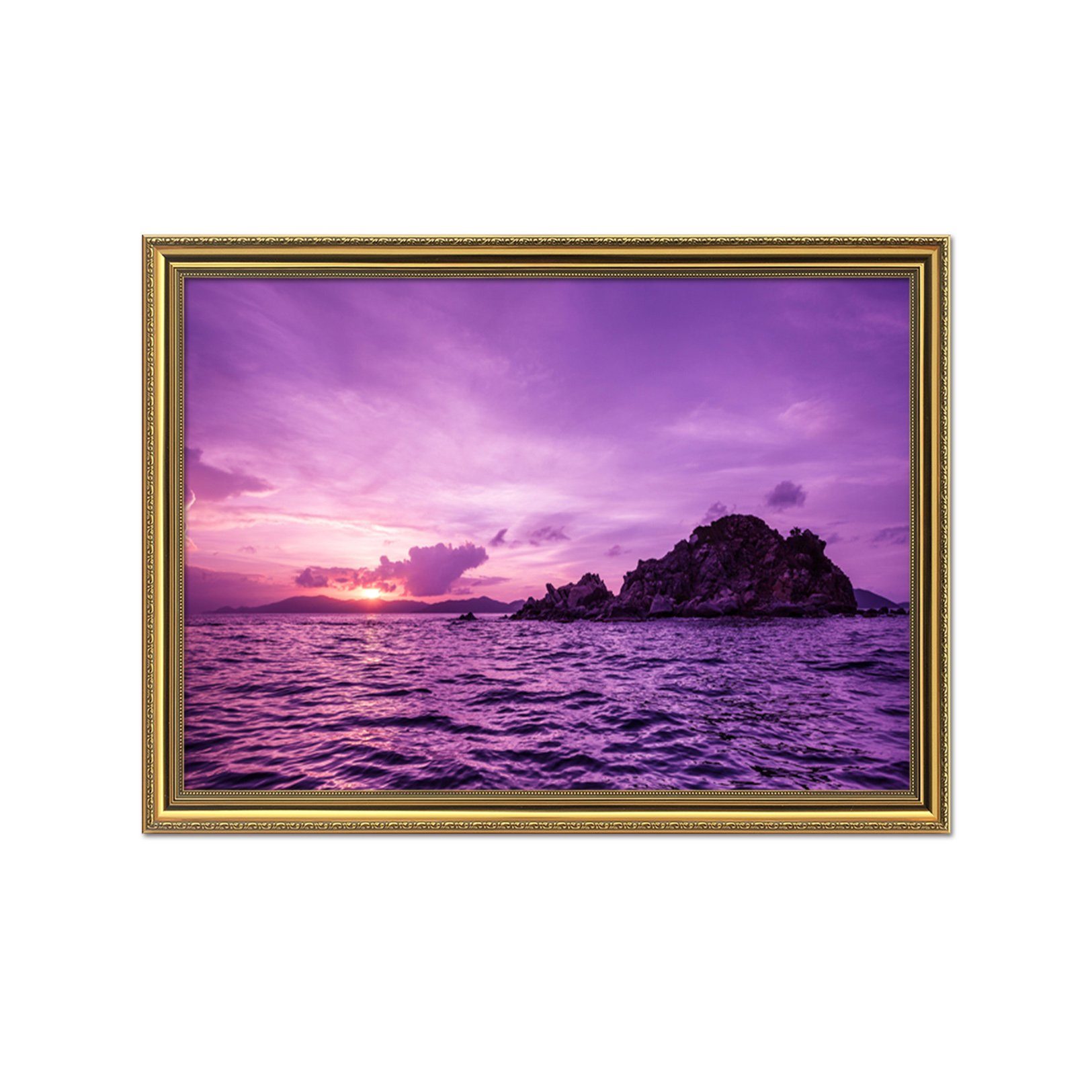 3D Far Island 043 Fake Framed Print Painting Wallpaper AJ Creativity Home