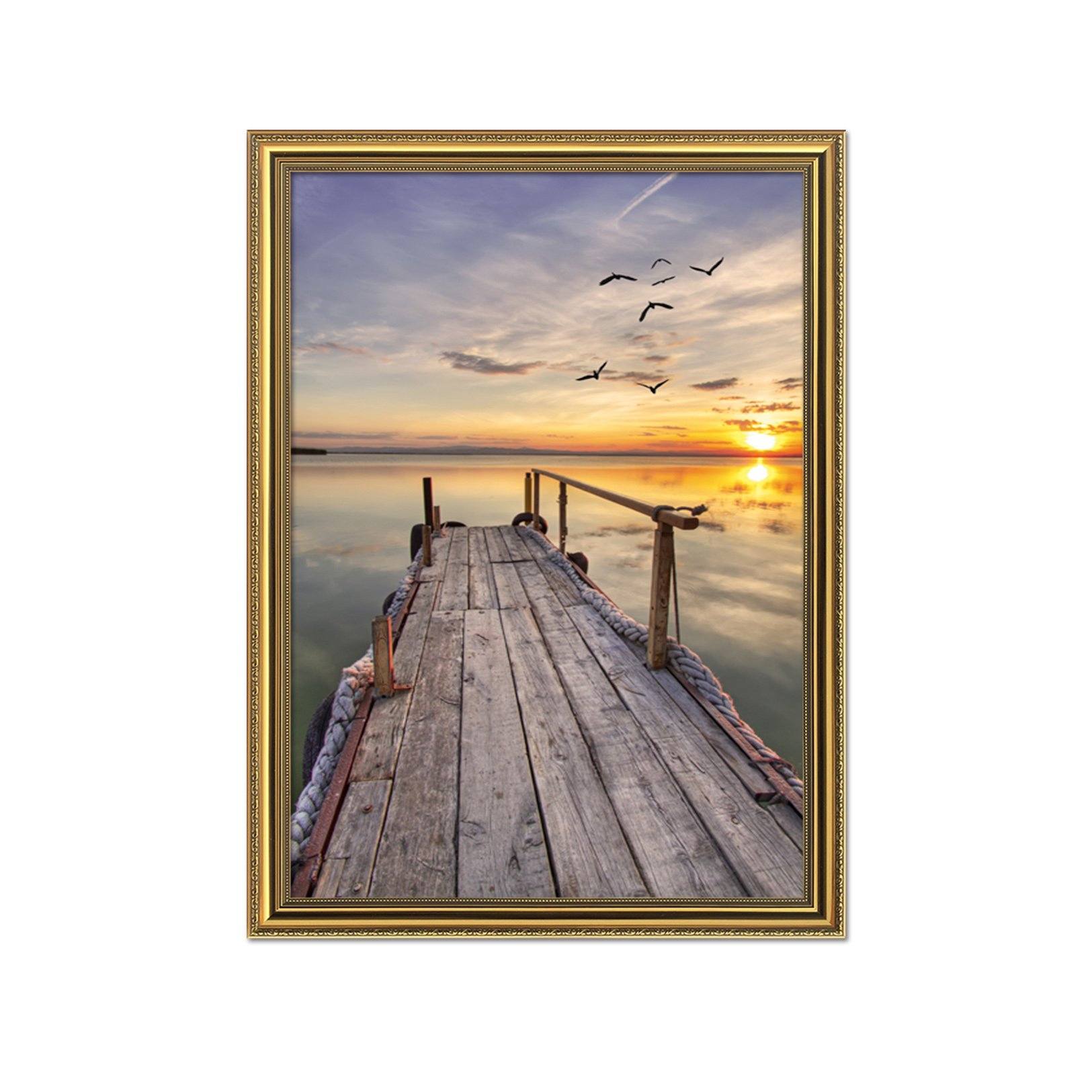 3D Evening Wood Board 144 Fake Framed Print Painting Wallpaper AJ Creativity Home