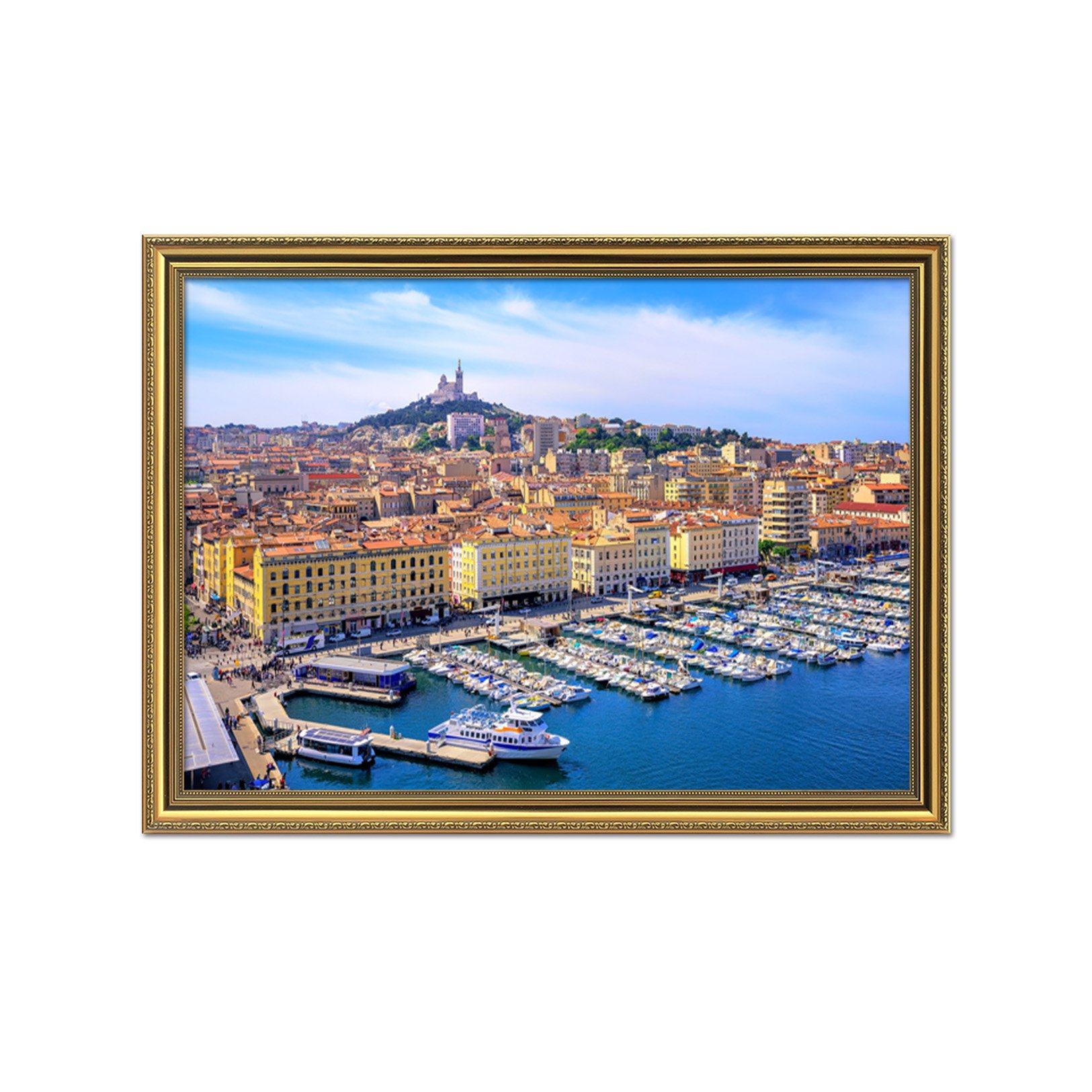 3D City Ship 158 Fake Framed Print Painting Wallpaper AJ Creativity Home