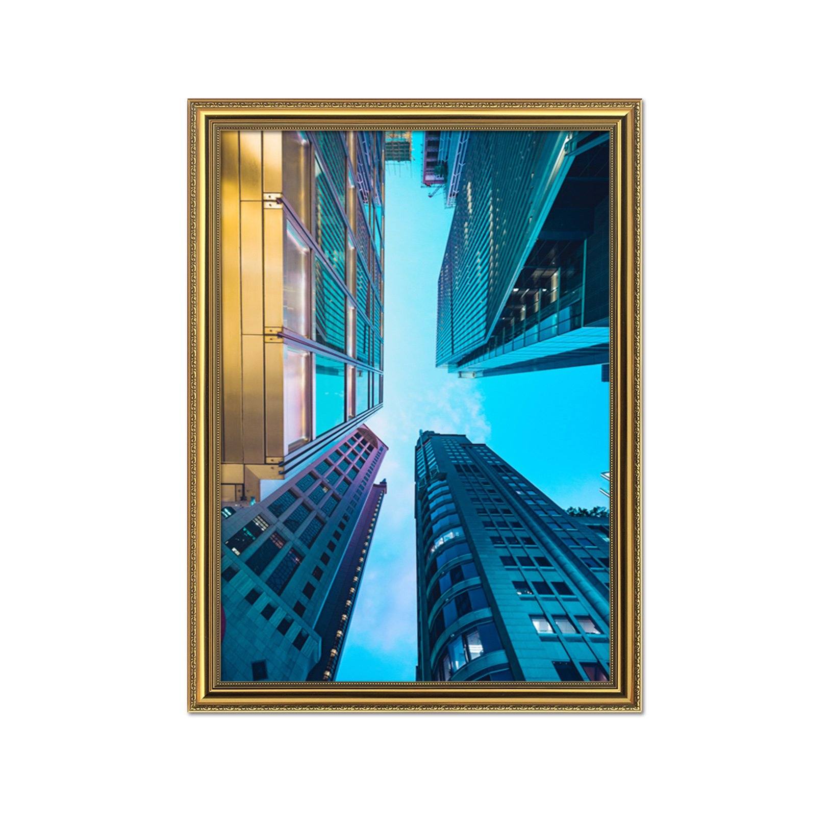 3D Tall Building 014 Fake Framed Print Painting Wallpaper AJ Creativity Home