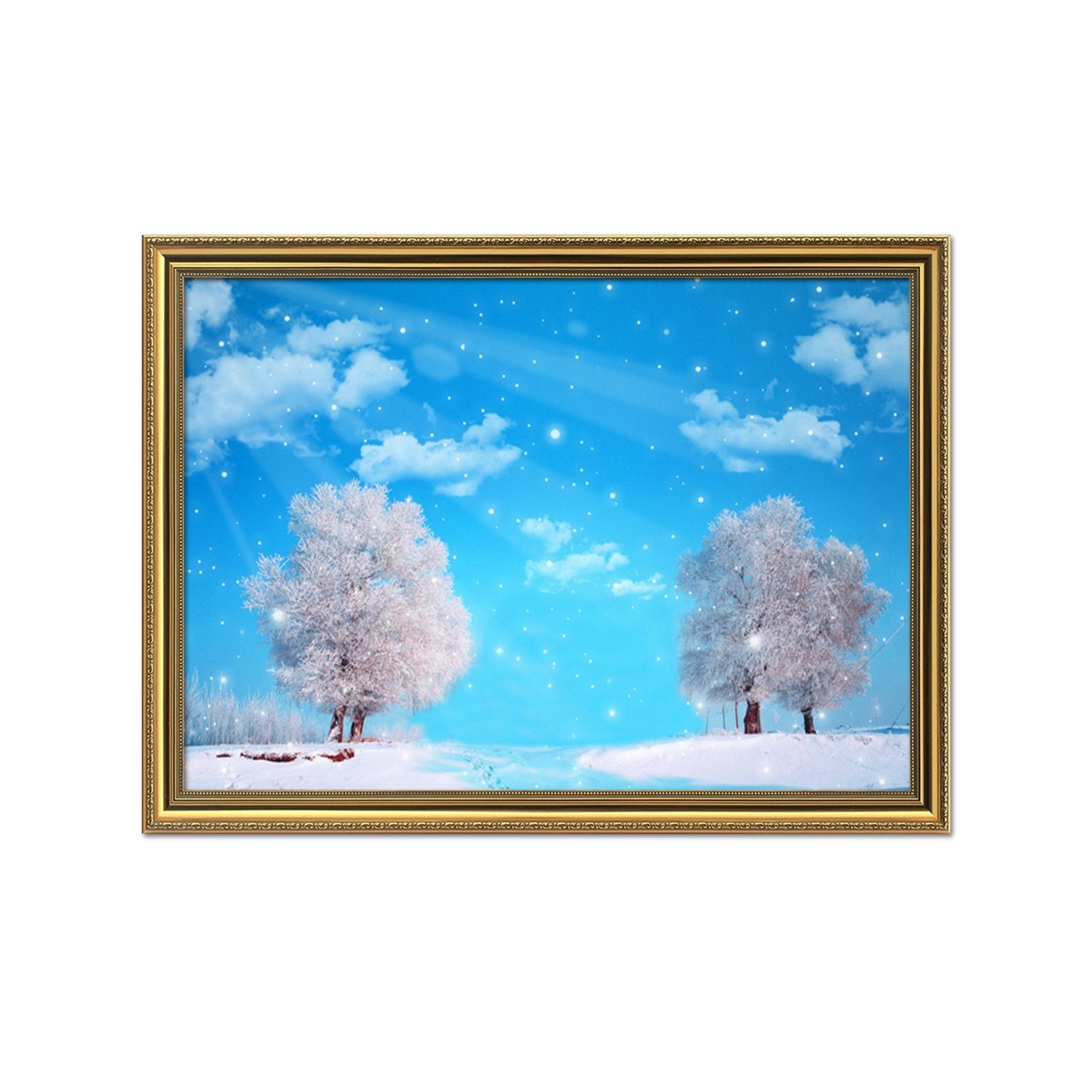 3D Snow And Ice 032 Fake Framed Print Painting Wallpaper AJ Creativity Home