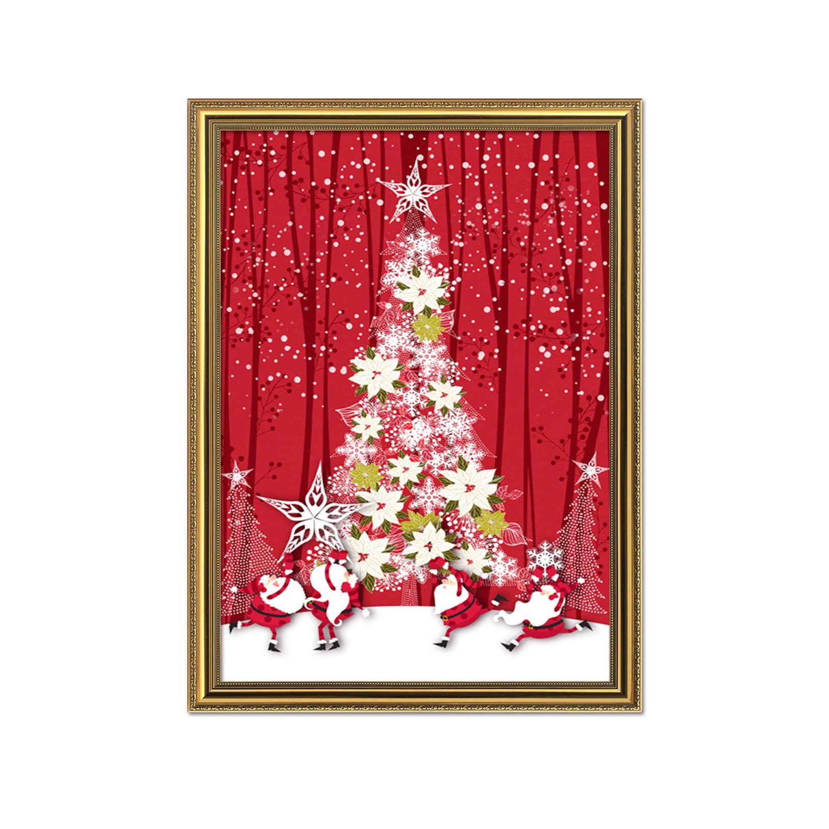 3D Christmas Stars 049 Fake Framed Print Painting Wallpaper AJ Creativity Home