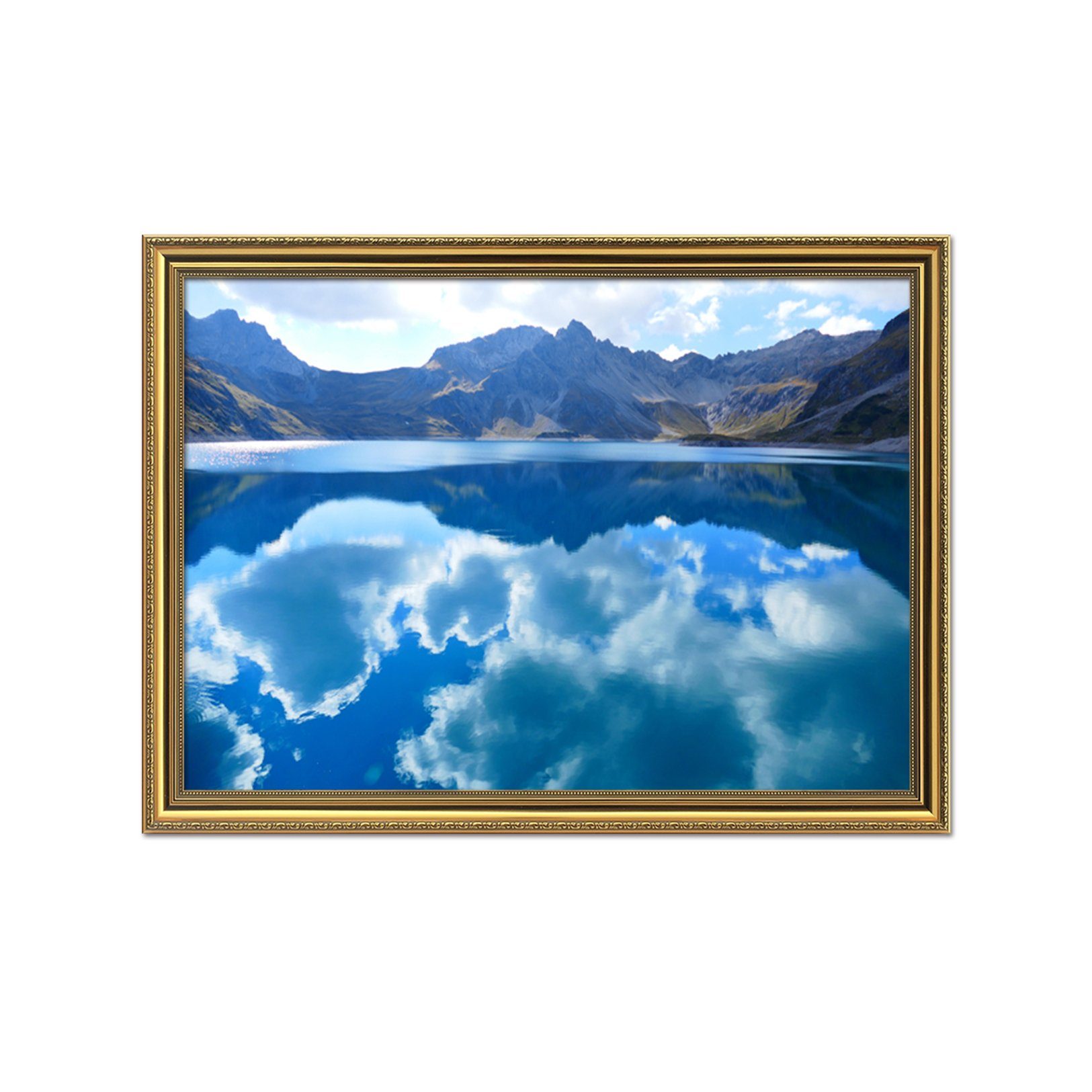3D Lake Cloud 163 Fake Framed Print Painting Wallpaper AJ Creativity Home