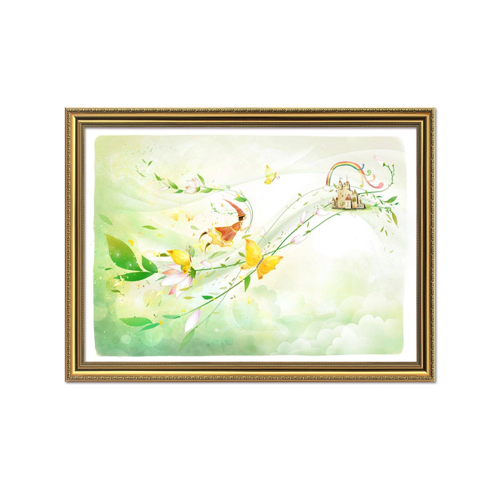 3D Small Castle 010 Fake Framed Print Painting Wallpaper AJ Creativity Home