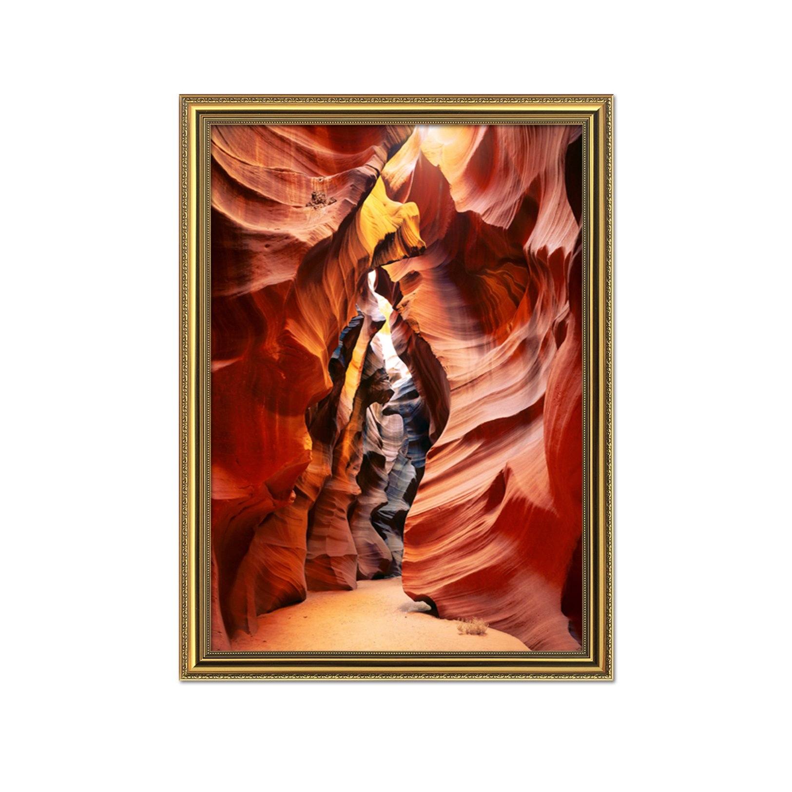 3D Red Rock Hill 076 Fake Framed Print Painting Wallpaper AJ Creativity Home