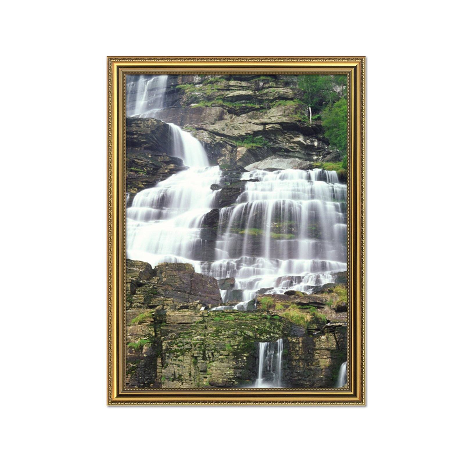 3D Cliffs Mountain 065 Fake Framed Print Painting Wallpaper AJ Creativity Home