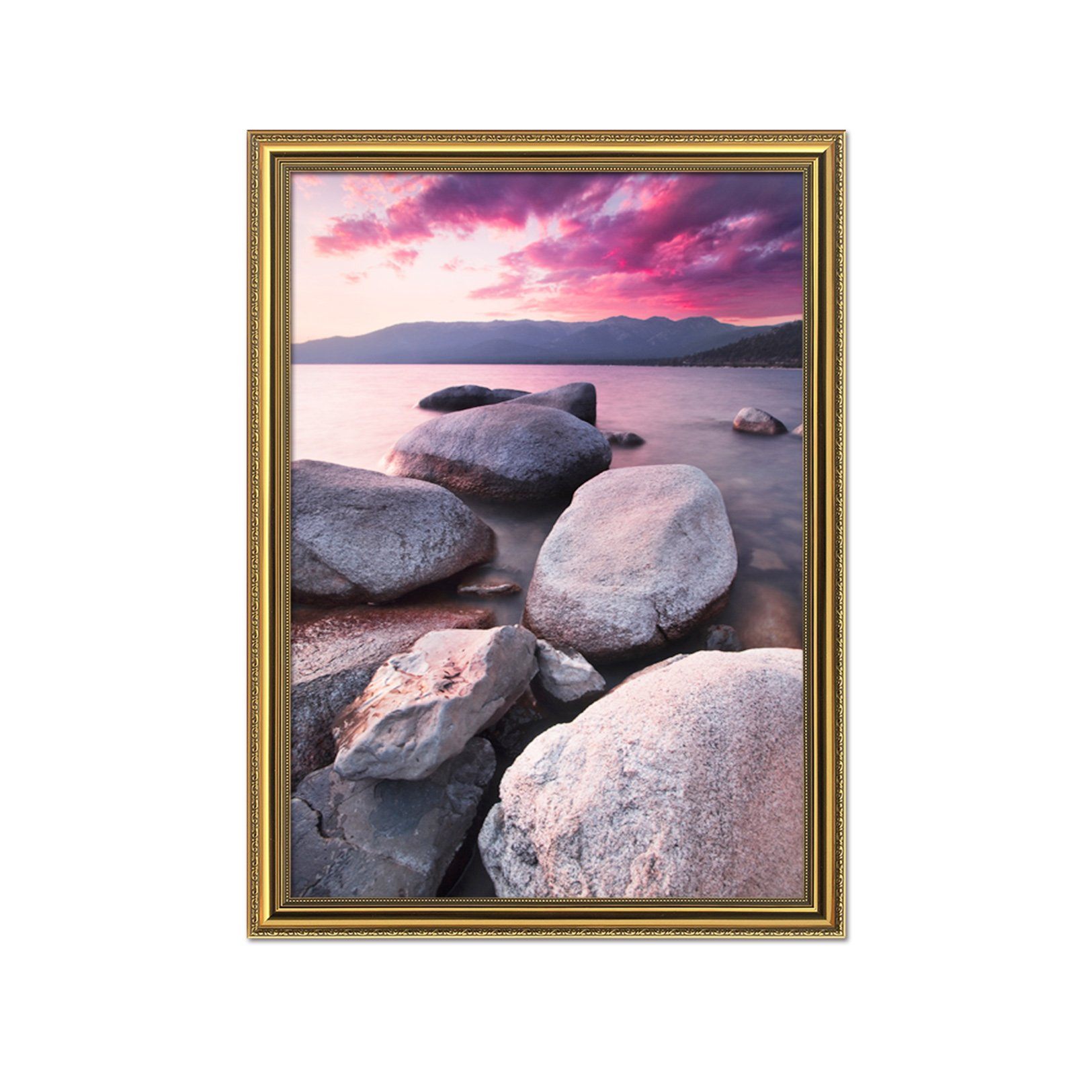 3D Big Stone 022 Fake Framed Print Painting Wallpaper AJ Creativity Home