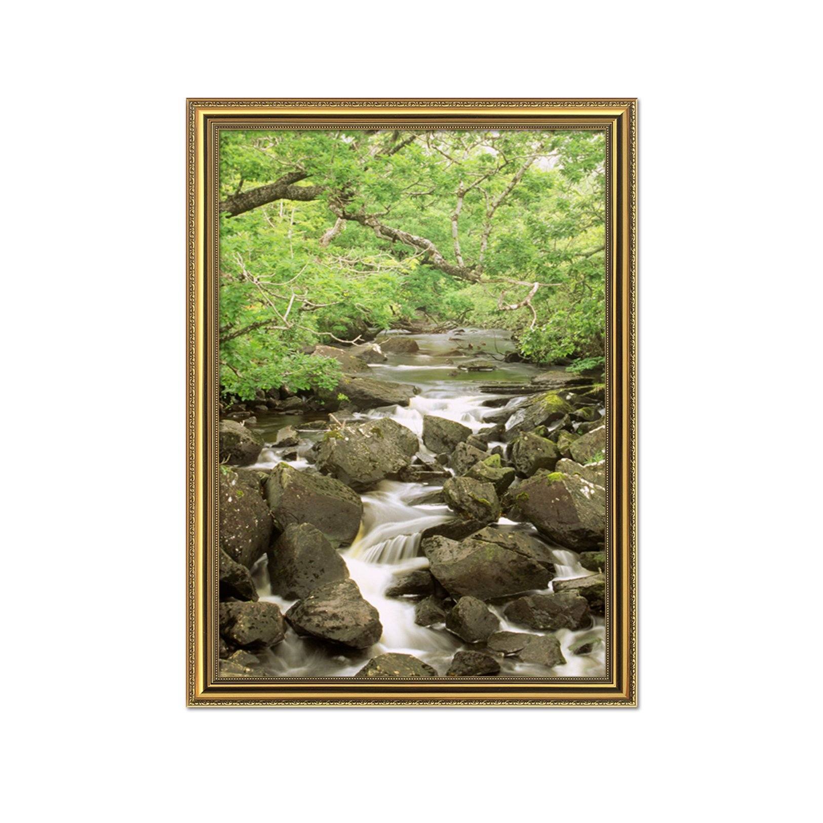 3D Stone River 064 Fake Framed Print Painting Wallpaper AJ Creativity Home