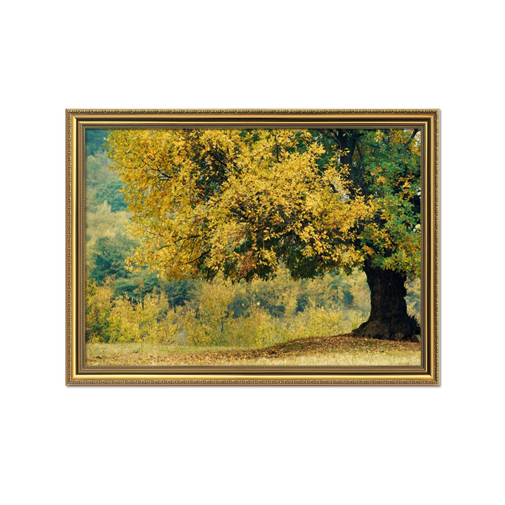 3D Lush Trees 0198 Fake Framed Print Painting Wallpaper AJ Creativity Home