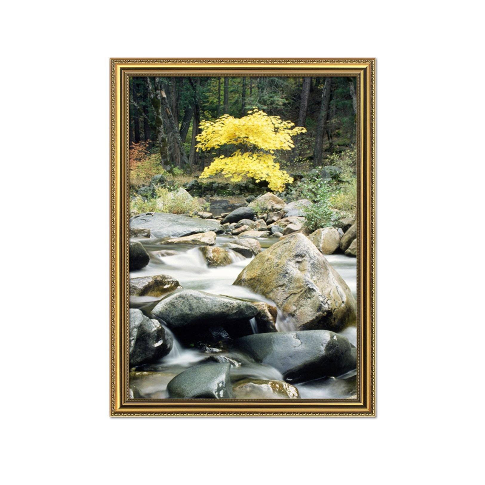3D Stone River 009 Fake Framed Print Painting Wallpaper AJ Creativity Home