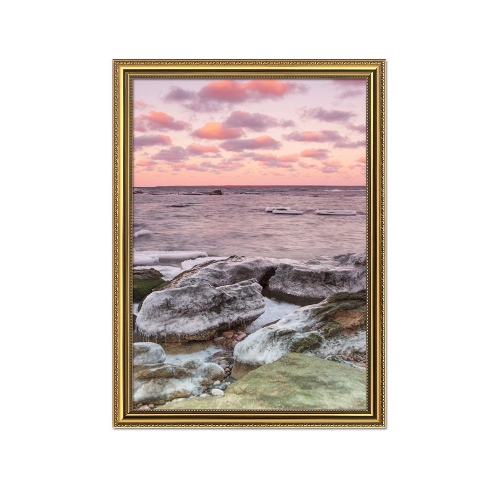 3D Red Cloud 016 Fake Framed Print Painting Wallpaper AJ Creativity Home