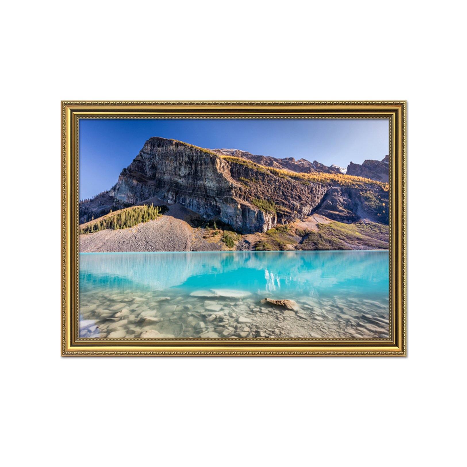 3D Slope Lake 179 Fake Framed Print Painting Wallpaper AJ Creativity Home