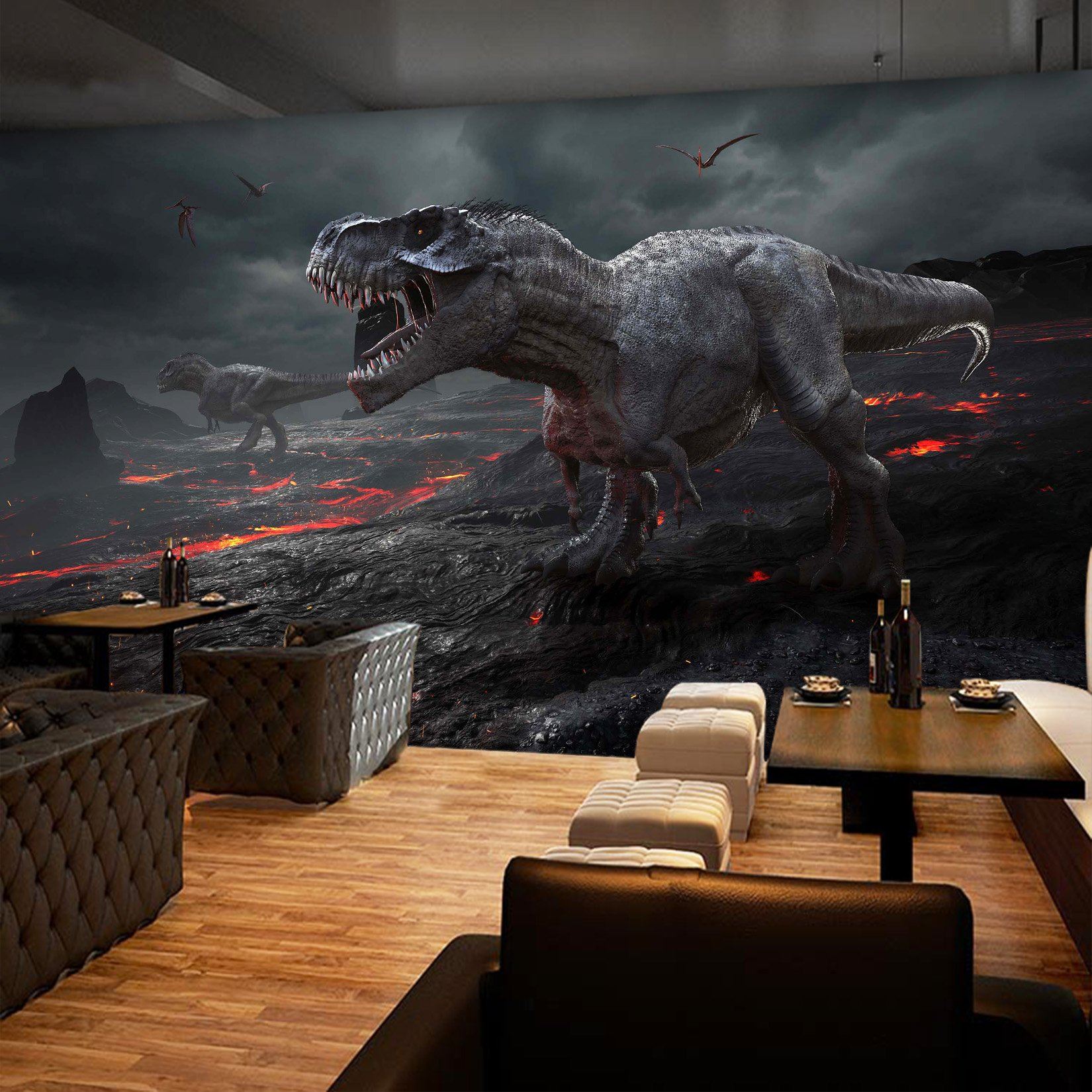 3D Volcanic Dinosaur 219 Wallpaper AJ Wallpaper
