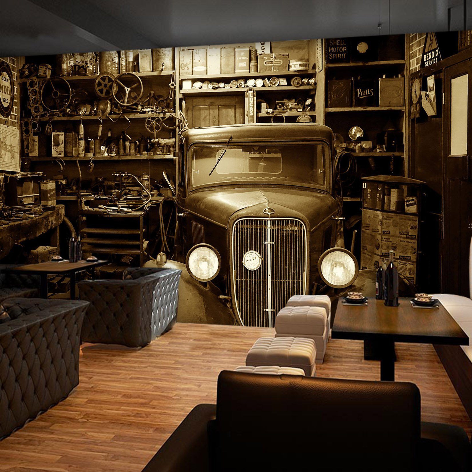 3D Car Shop 899 Vehicle Wall Murals Wallpaper AJ Wallpaper 2