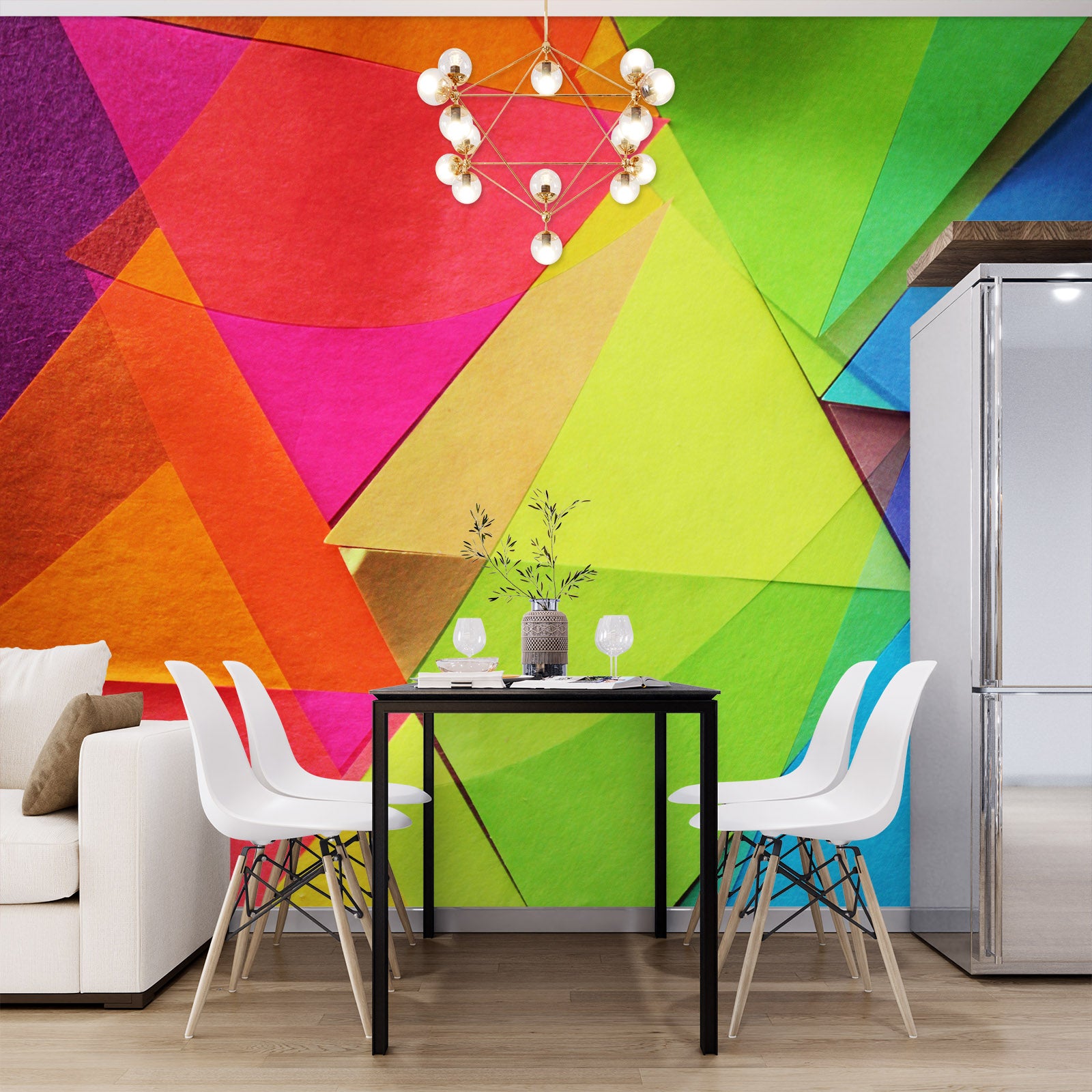 3D Colored Triangle 70121 Shandra Smith Wall Mural Wall Murals