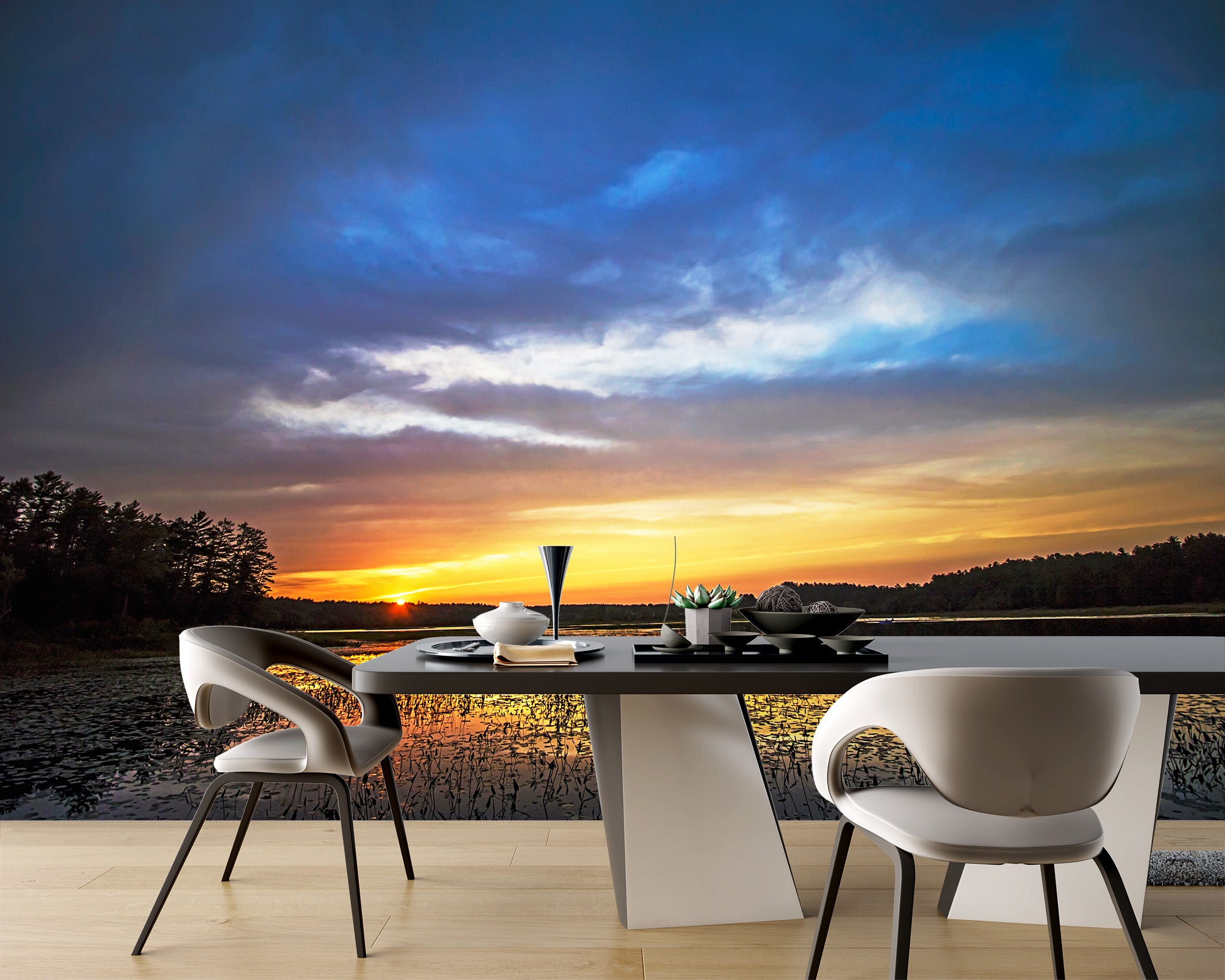 3D Clouds Sunset 85021 Jerry LoFaro Wall Mural Wall Murals