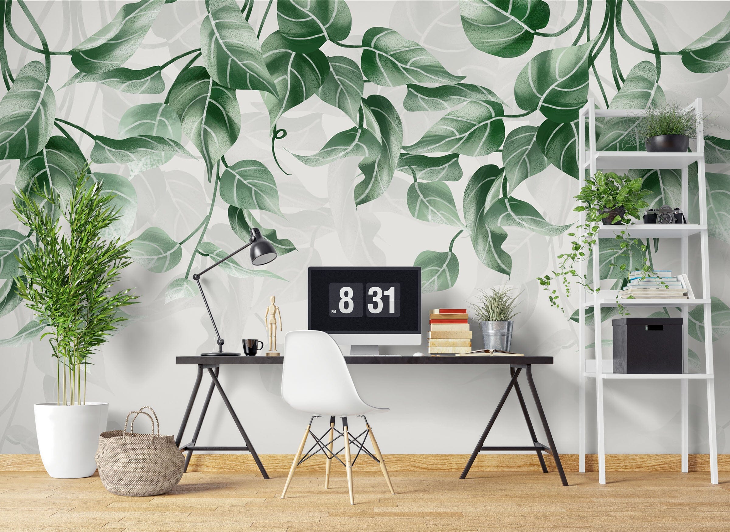 3D Hand Drawn Leaves 1079 Wall Murals Wallpaper AJ Wallpaper 2