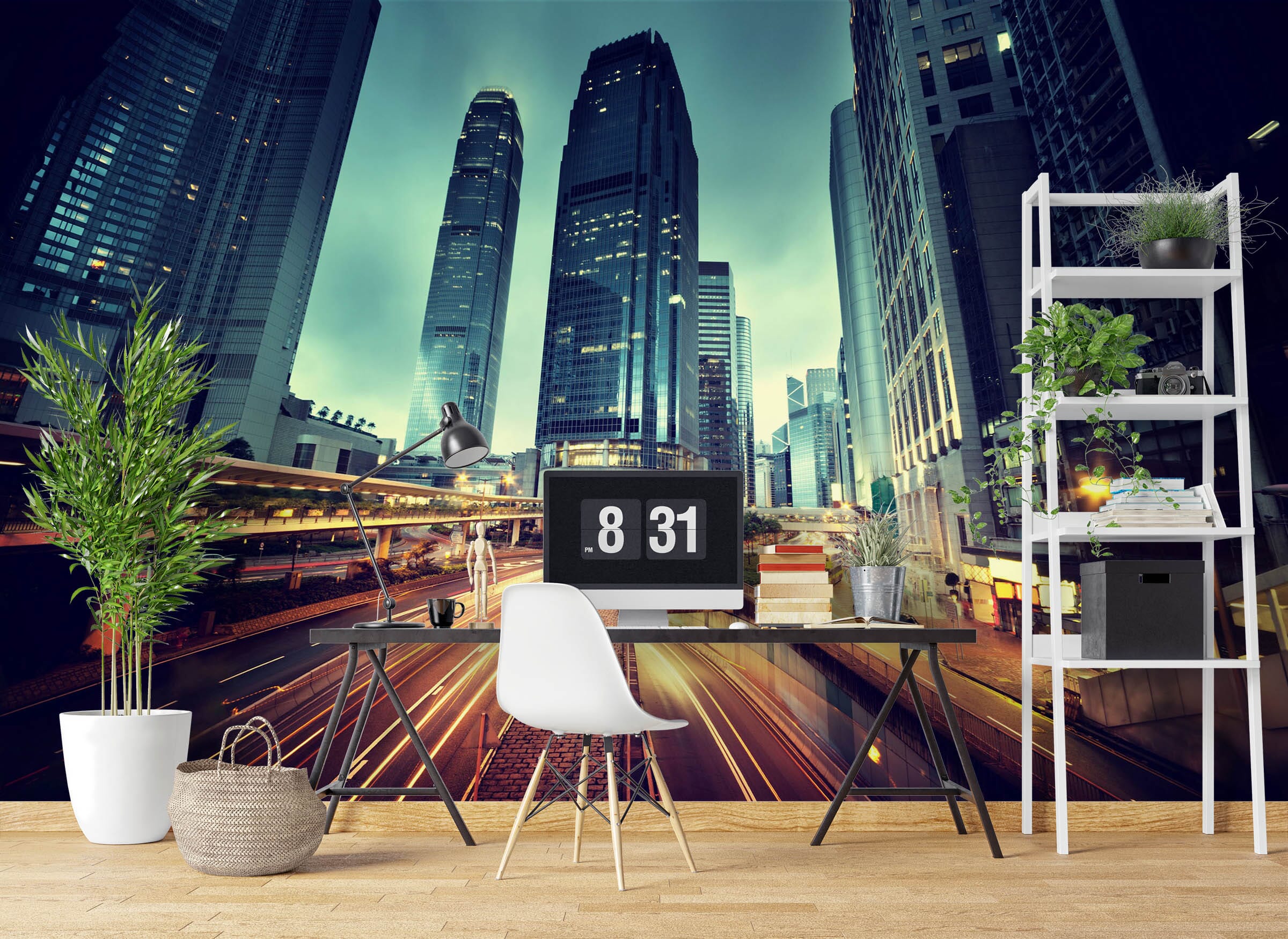 3D Traffic Flow Building 1086 Wall Murals Wallpaper AJ Wallpaper 2