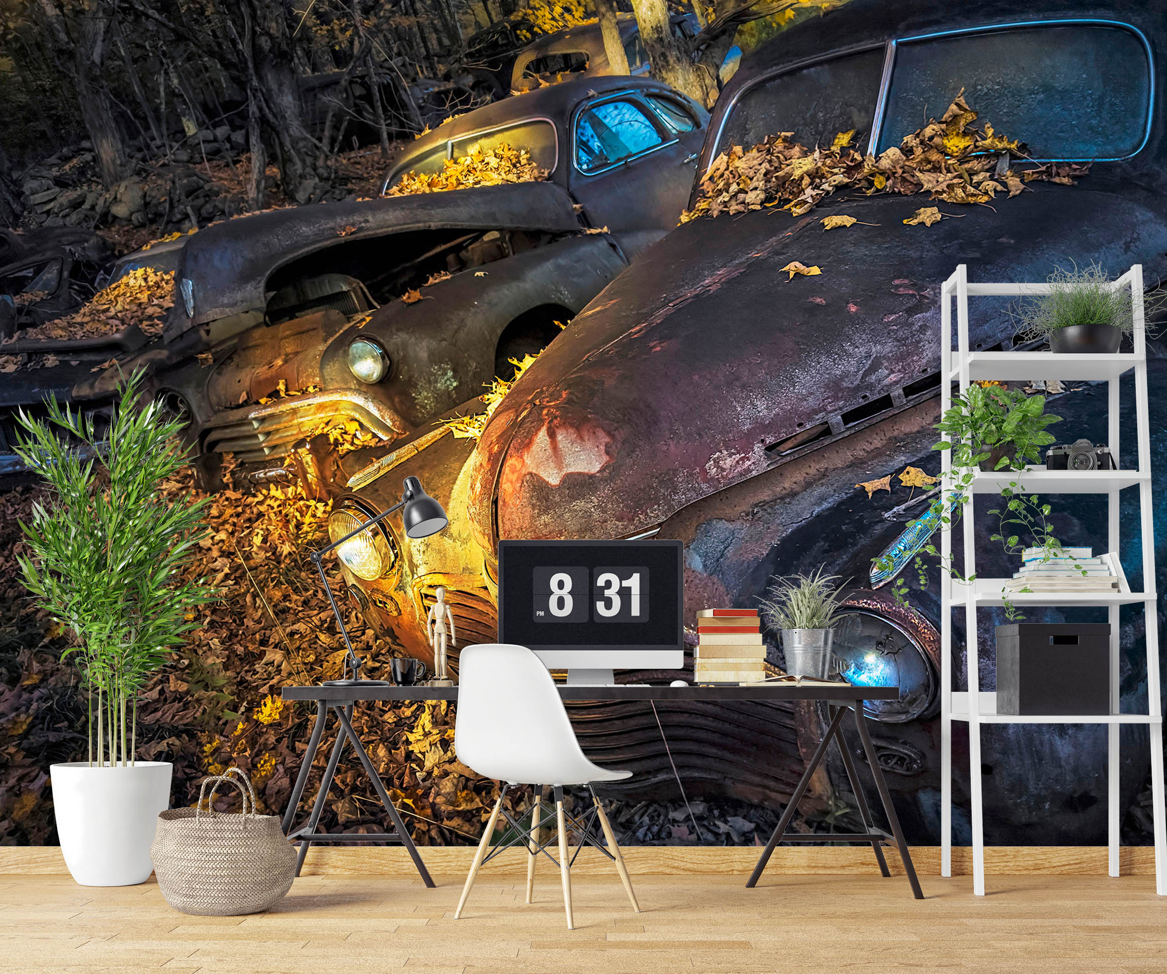 3D Scrap Car 85017 Jerry LoFaro Wall Mural Wall Murals