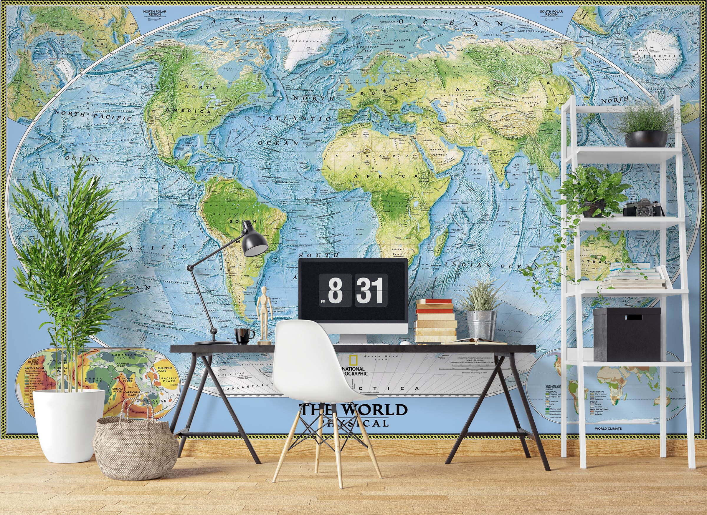 3D World Map 1103 Wall Murals Wallpaper AJ Wallpaper 2