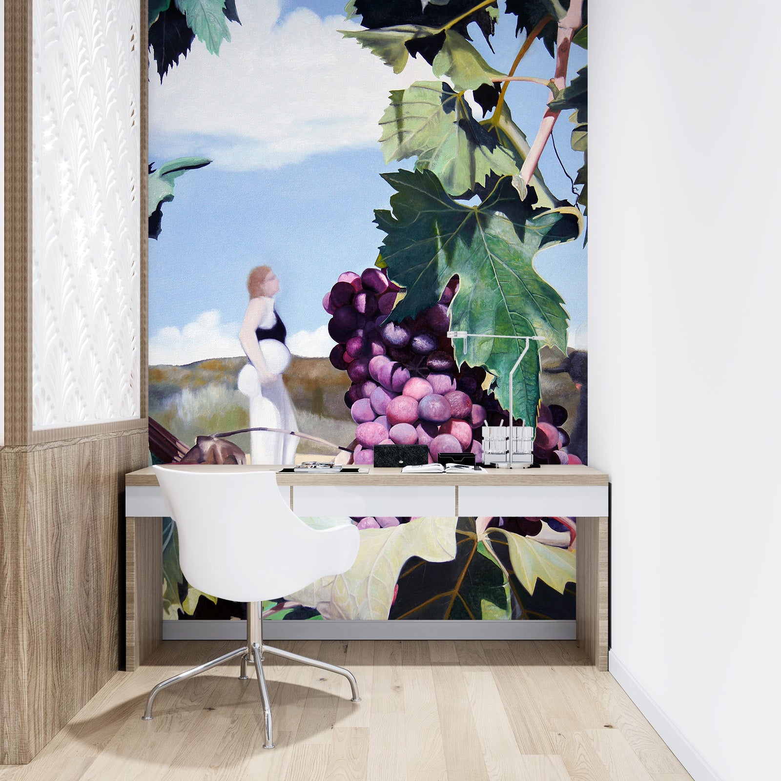 3D Purple Grapes 11133 Matthew Holden Bates Wall Mural Wall Murals