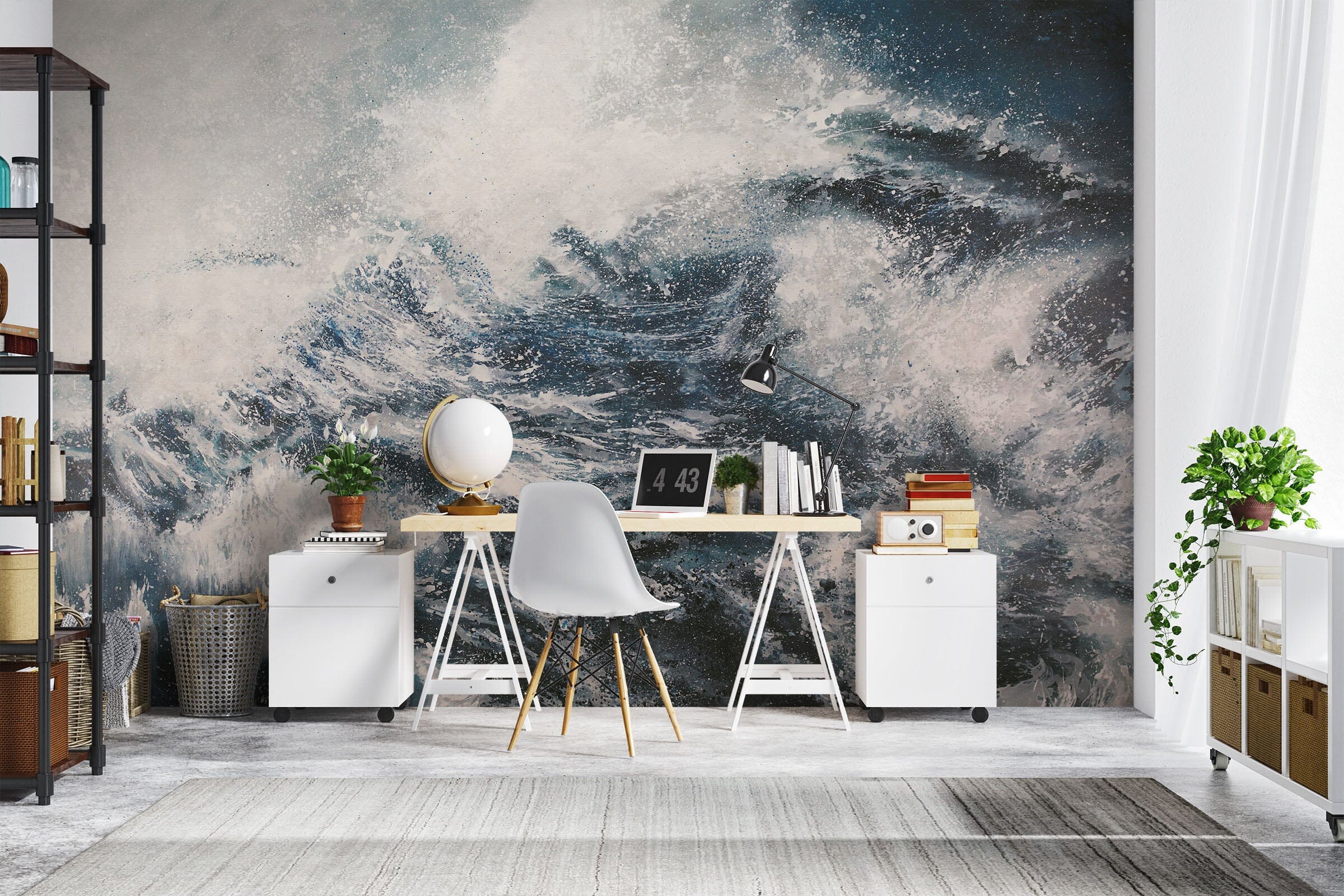 3D Ferocious Waves 1032 Wall Murals Wallpaper AJ Wallpaper 2