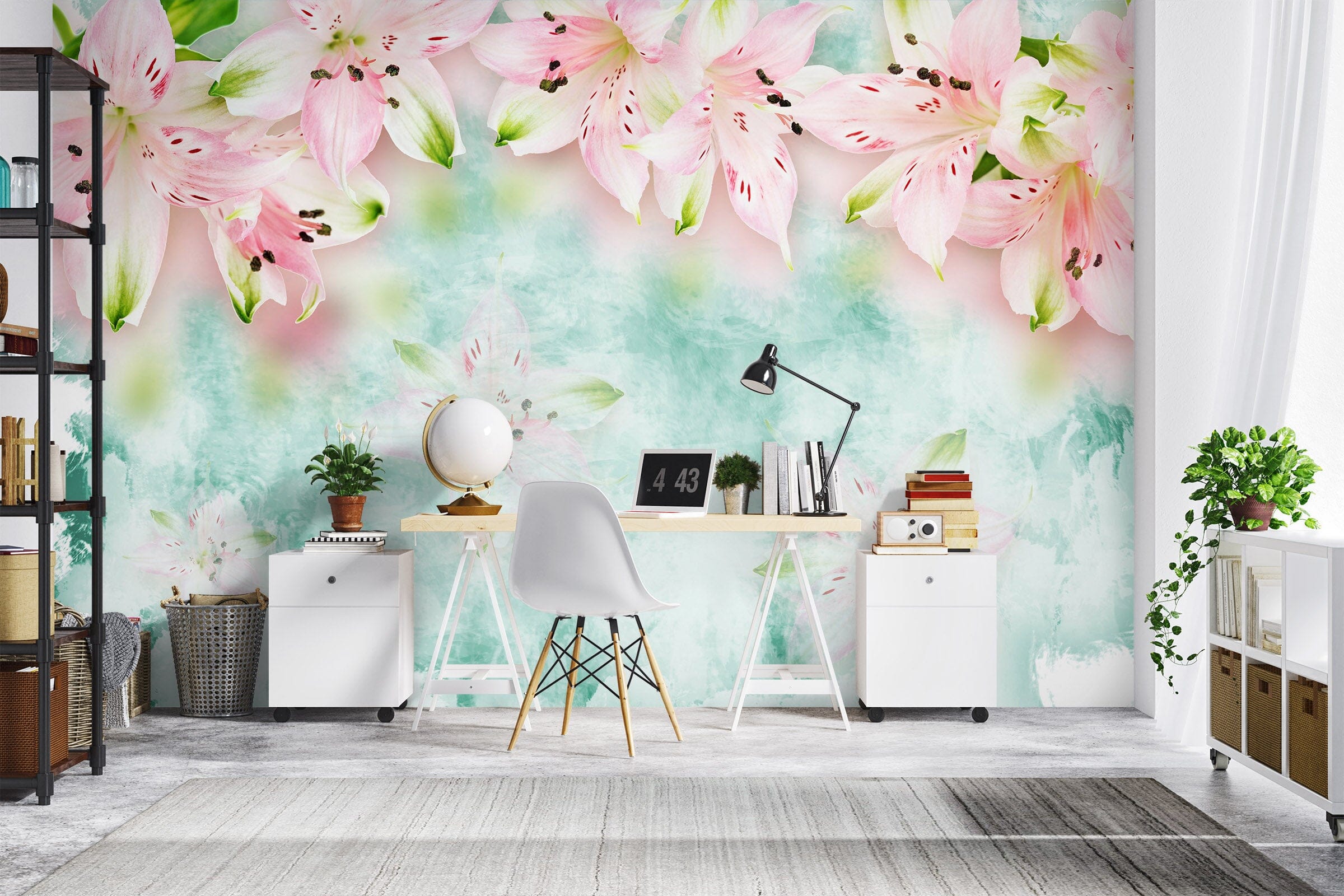3D Pink Lily 1023 Wall Murals Wallpaper AJ Wallpaper 2
