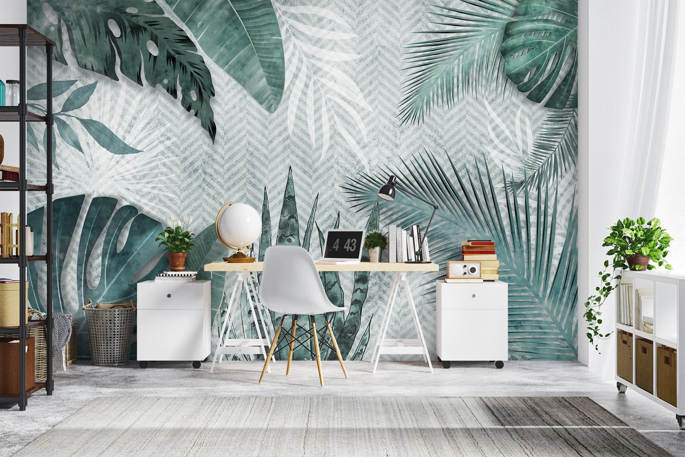 3D Green Leaves 1076 Wall Murals Wallpaper AJ Wallpaper 2