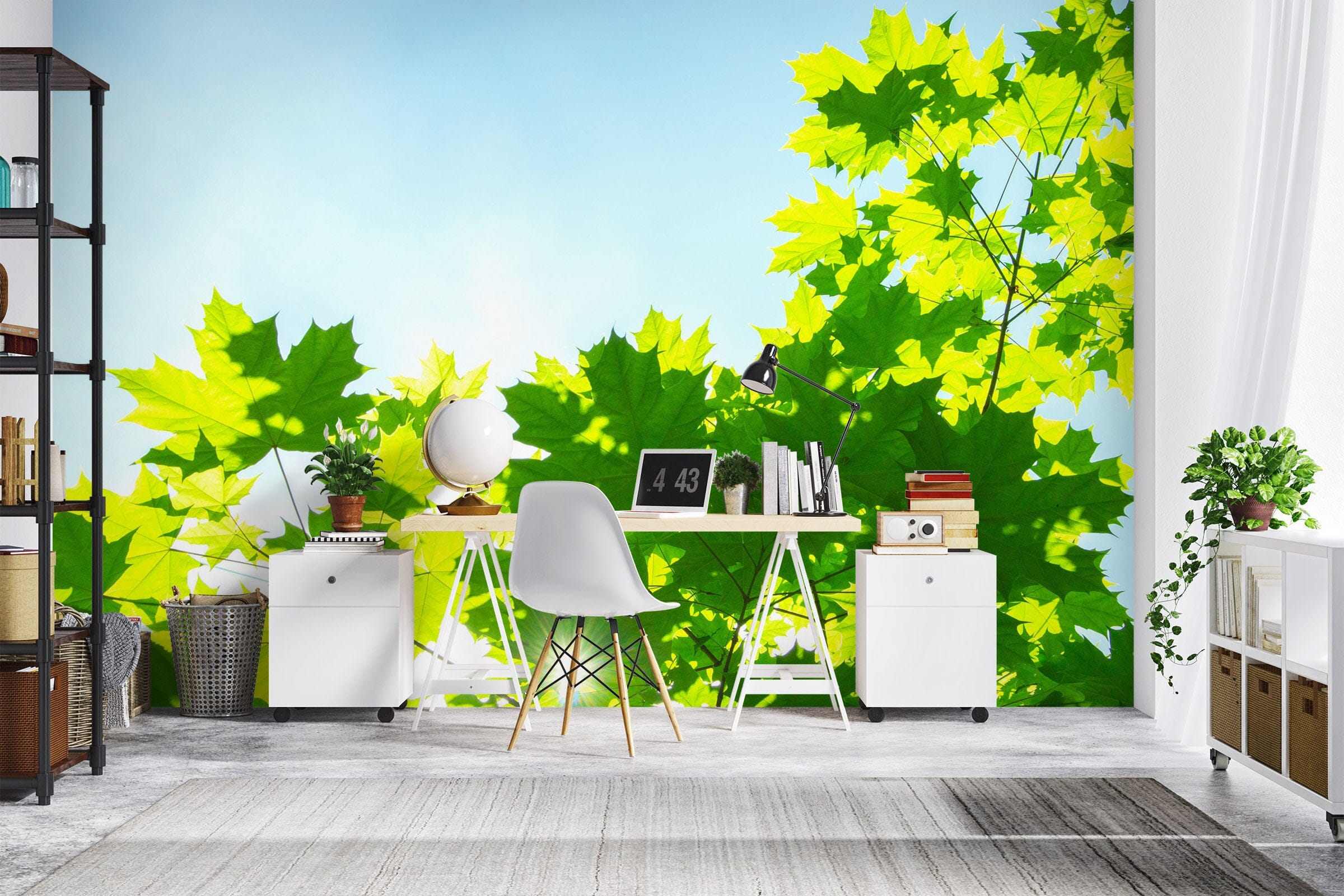 3D Sun Leaves 1102 Wall Murals Wallpaper AJ Wallpaper 2