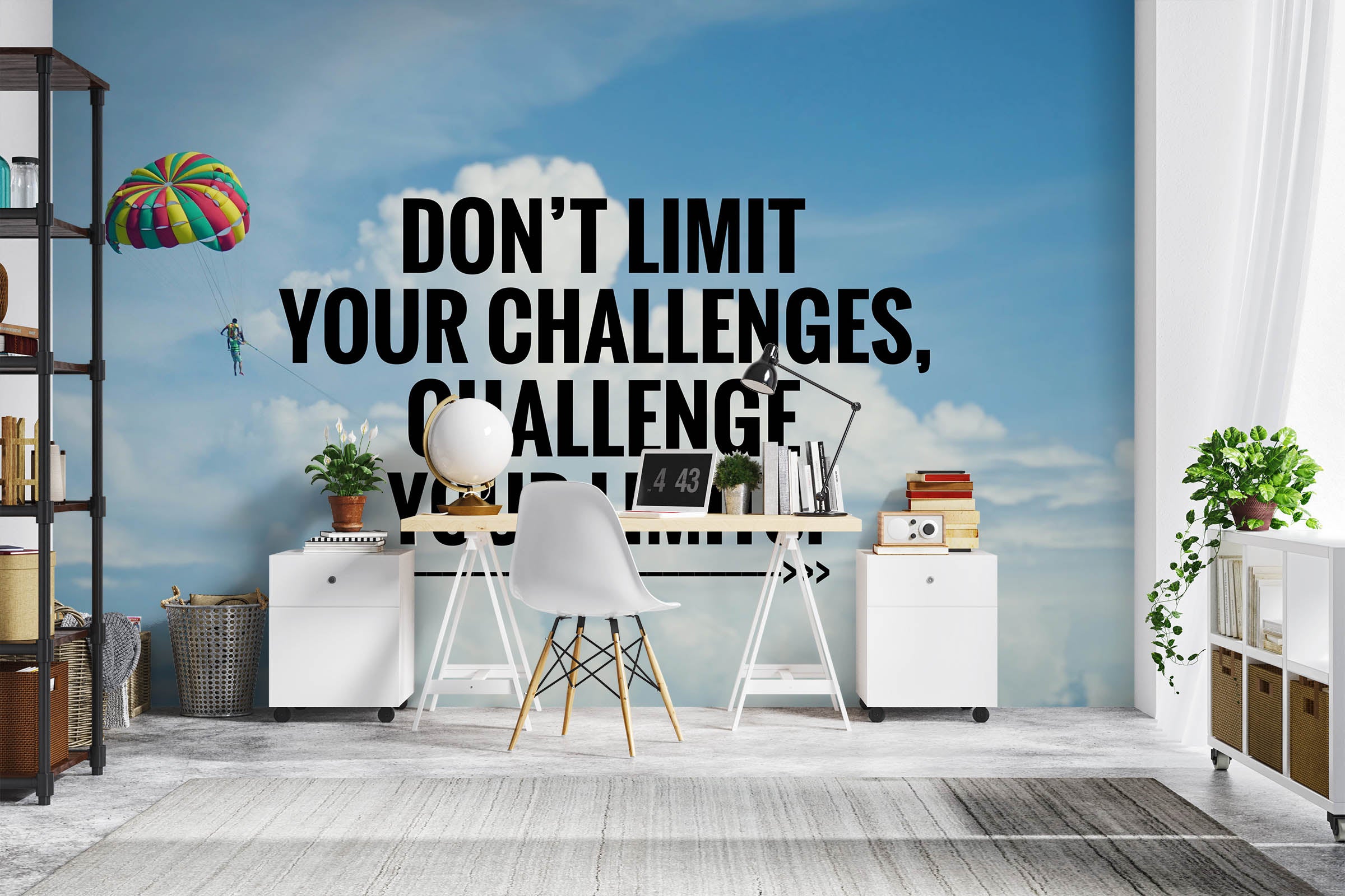 3D Color Parachute 1097 Wall Murals