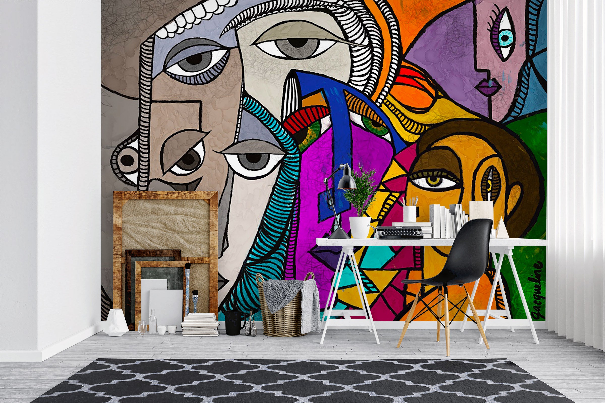 3D Comic Doodle 1272 Jacqueline Reynoso Wall Mural Wall Murals