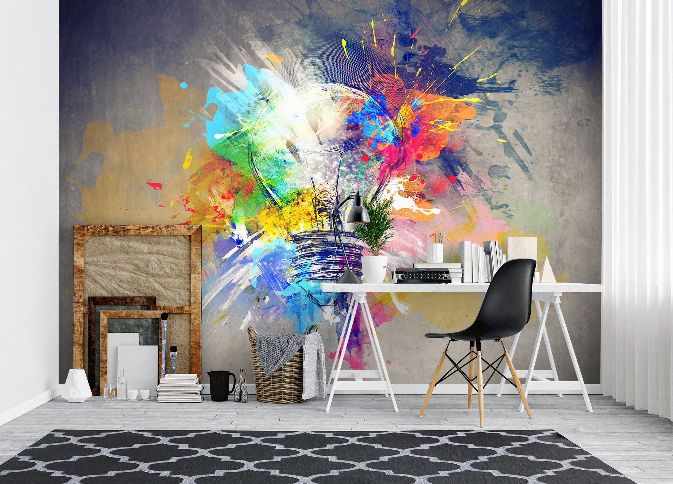 3D Color Bulb 1082 Wall Murals Wallpaper AJ Wallpaper 2