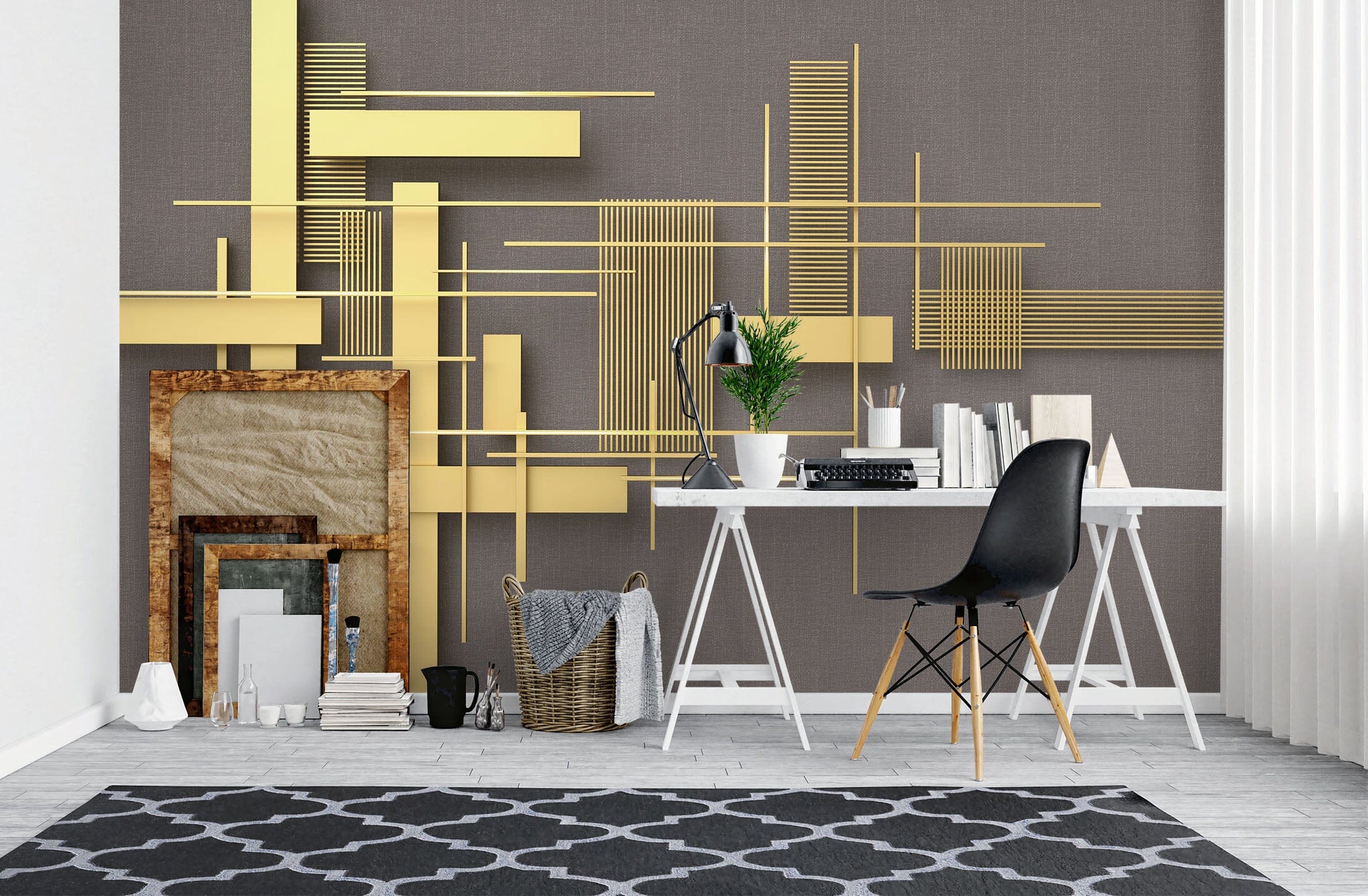 3D Golden Brick 1106 Wall Murals Wallpaper AJ Wallpaper 2
