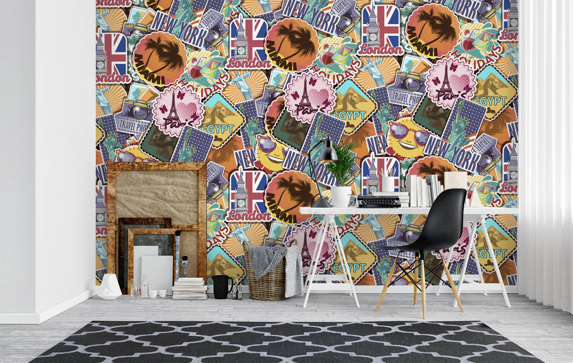 3D Coconut Tower Flag 58015 Wall Murals