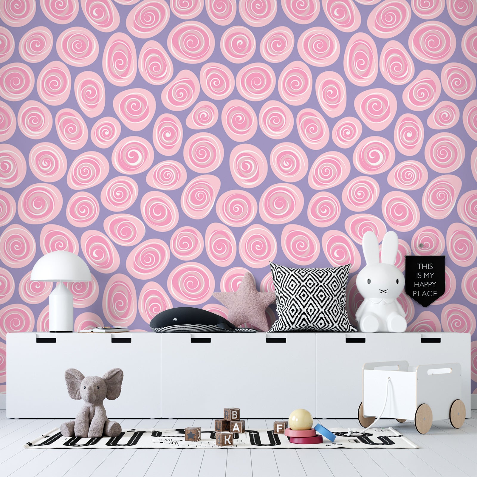 3D Pink Rose Pattern 12099 Kashmira Jayaprakash Wall Mural Wall Murals