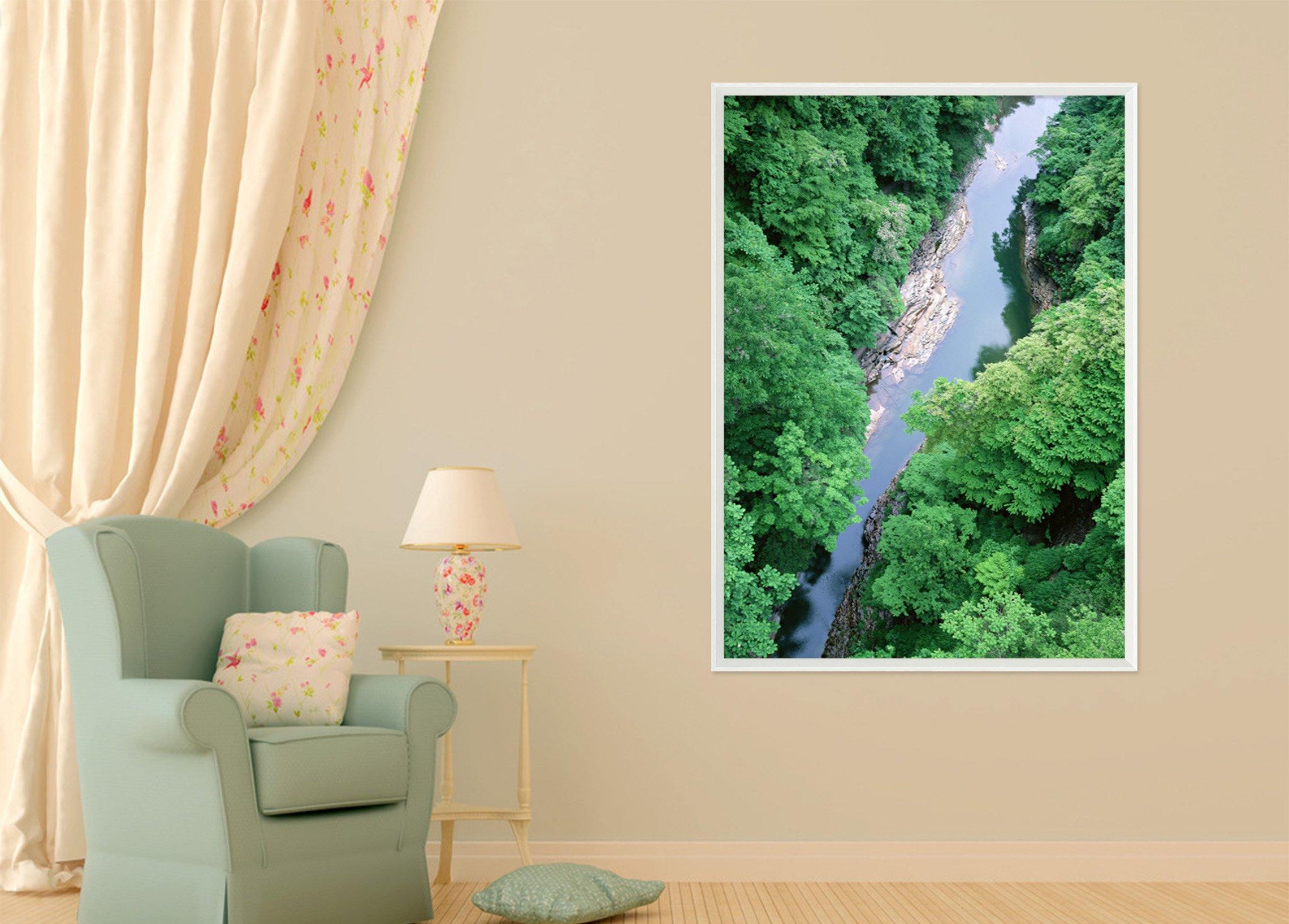 3D Forest River 037 Fake Framed Print Painting Wallpaper AJ Creativity Home
