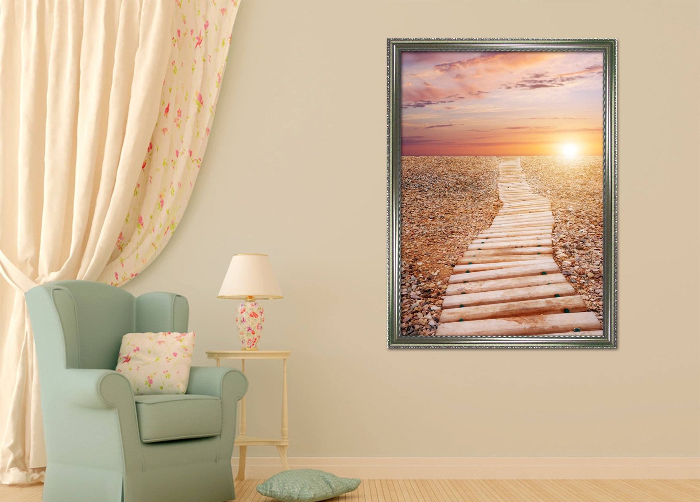 3D Sunshine Sande 044 Fake Framed Print Painting Wallpaper AJ Creativity Home