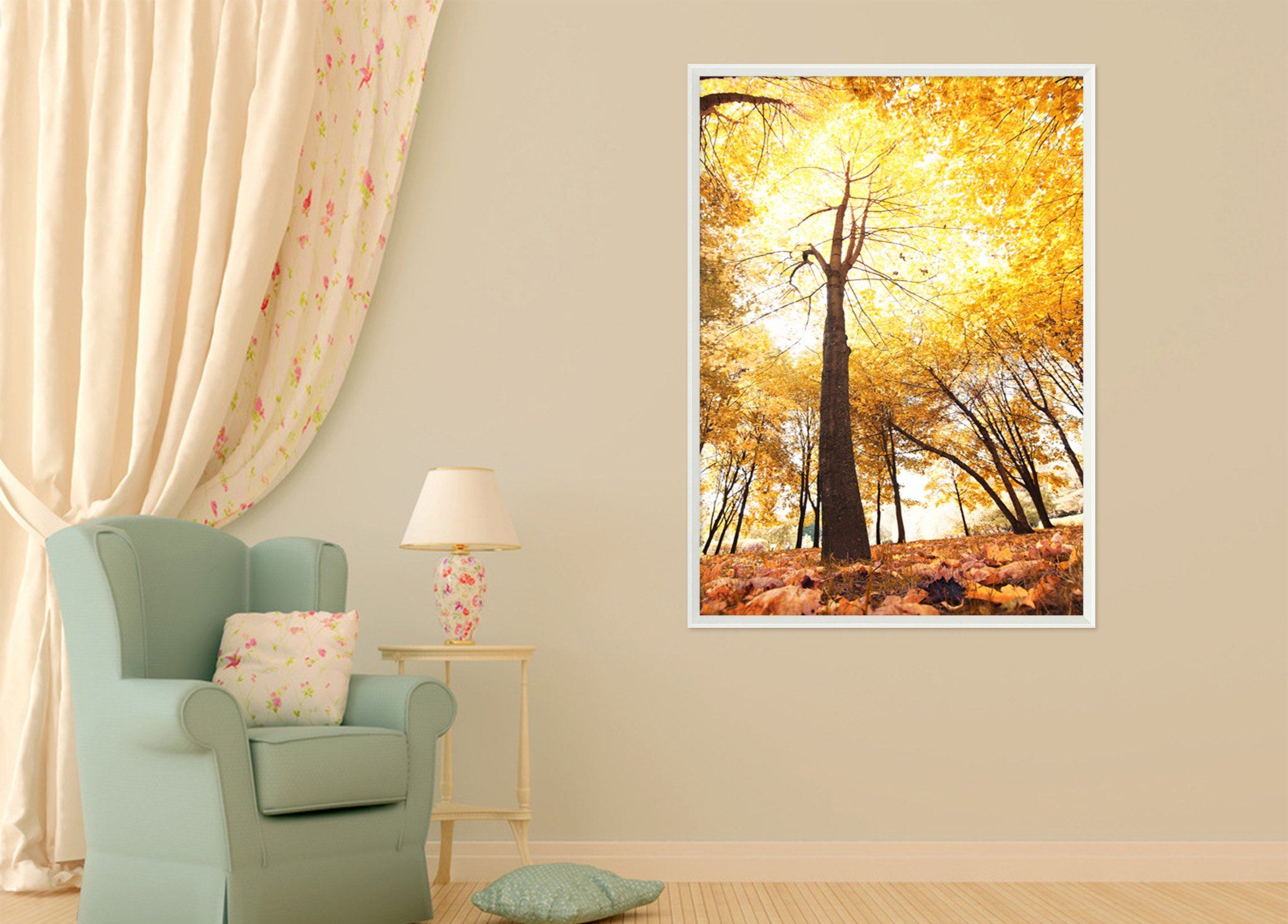 3D Beautiful Maple 020 Fake Framed Print Painting Wallpaper AJ Creativity Home