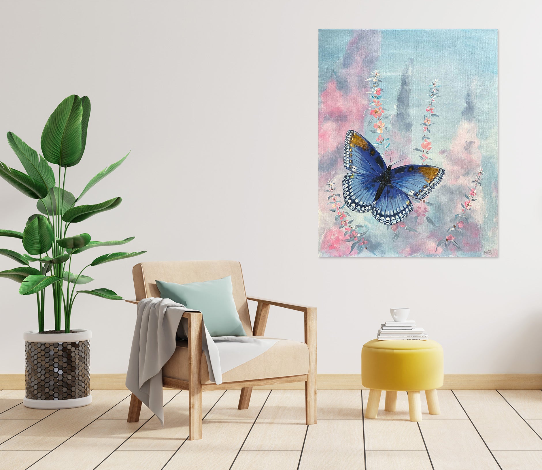 3D Butterfly Blue 10070 Marina Zotova Wall Sticker