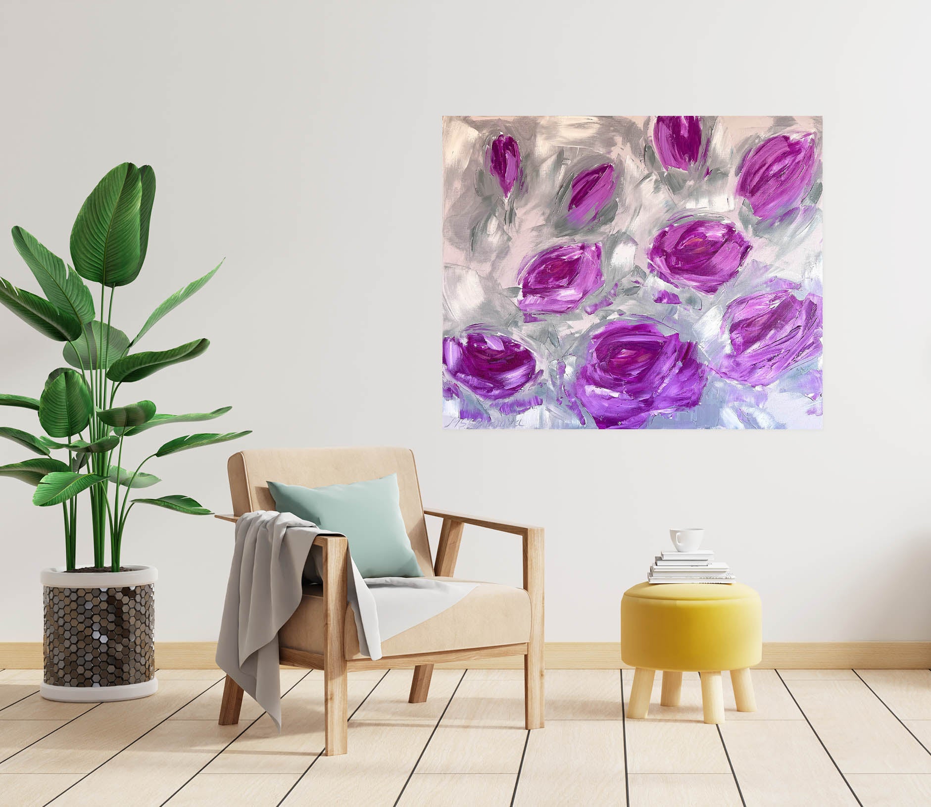 3D Purple Rose 813 Skromova Marina Wall Sticker