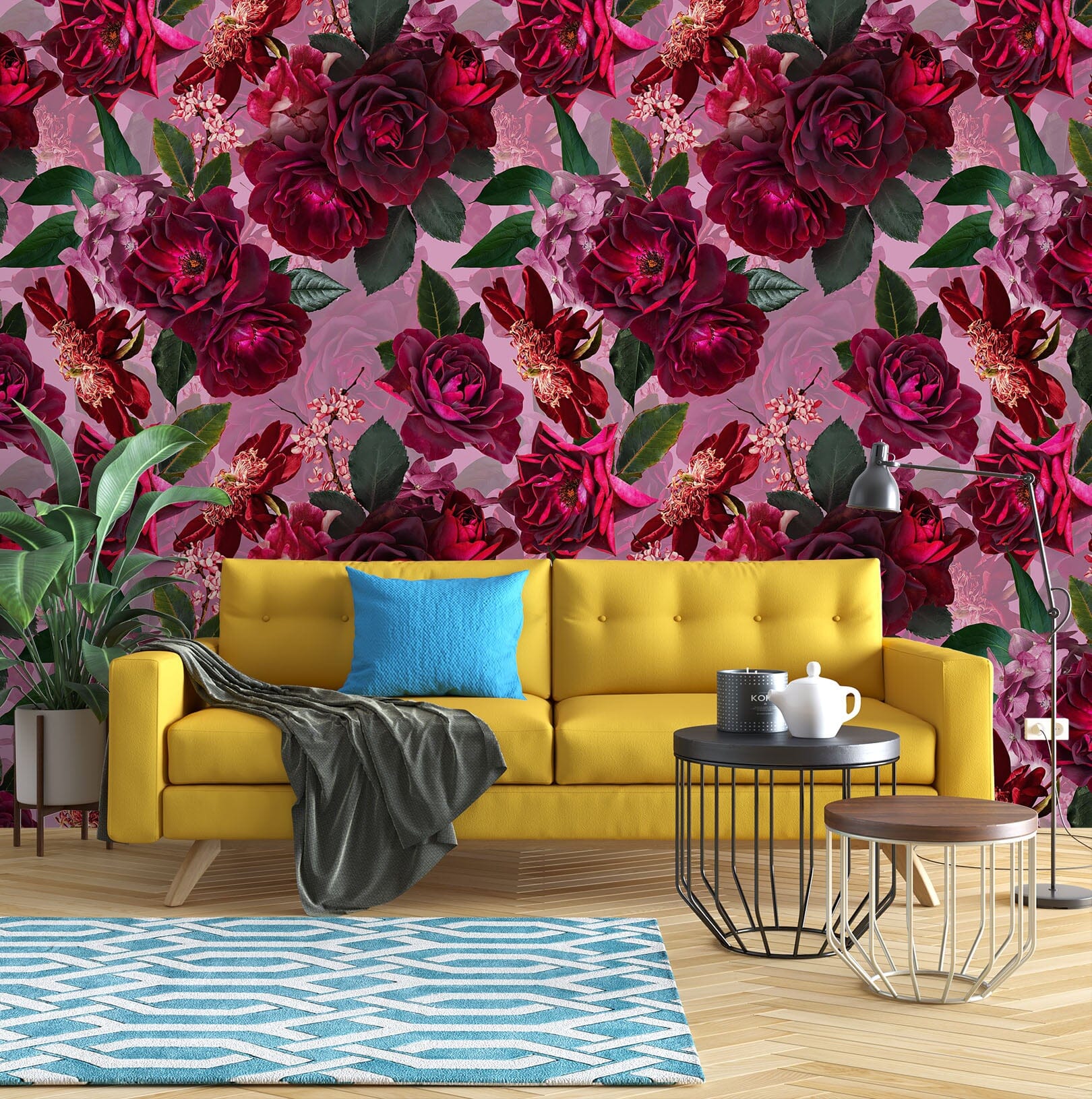 3D Purple Rose 116 Uta Naumann Wall Mural Wall Murals Wallpaper AJ Wallpaper 2