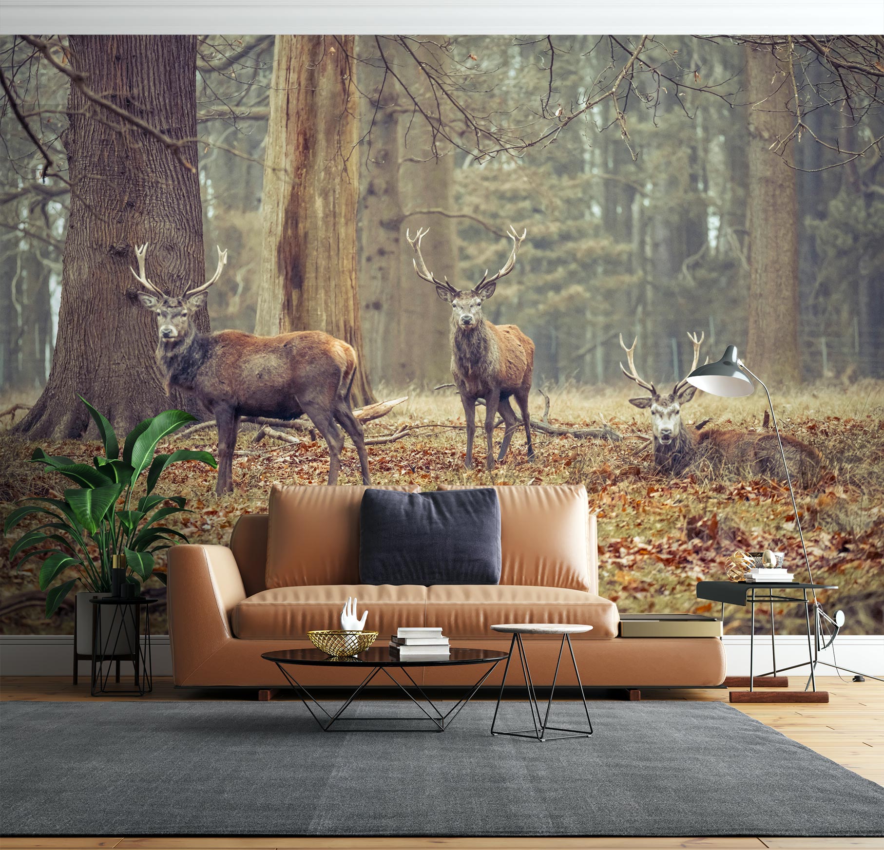 3D Forest Elk 6272 Assaf Frank Wall Mural Wall Murals