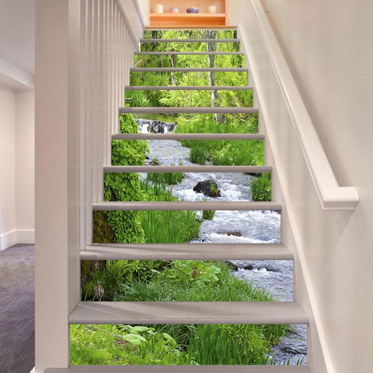 3D Rivulet 4267 Stair Risers Wallpaper AJ Wallpaper