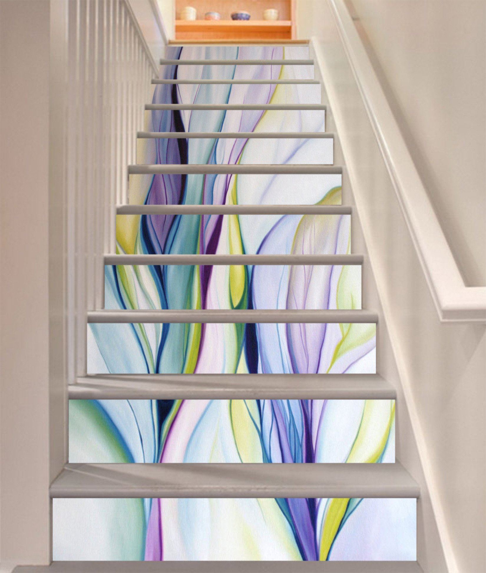3D Transparent Plants 1497 Stair Risers Wallpaper AJ Wallpaper